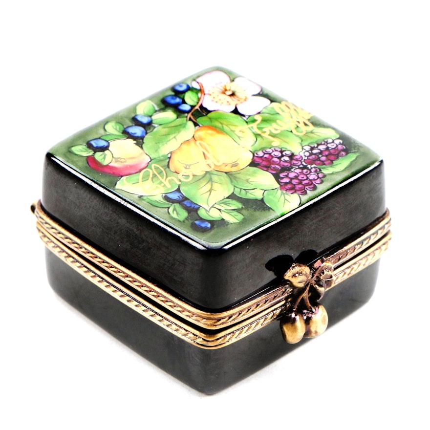 La Gloriette Hand-Painted Porcelain Chocolate Truffles Limoges Box