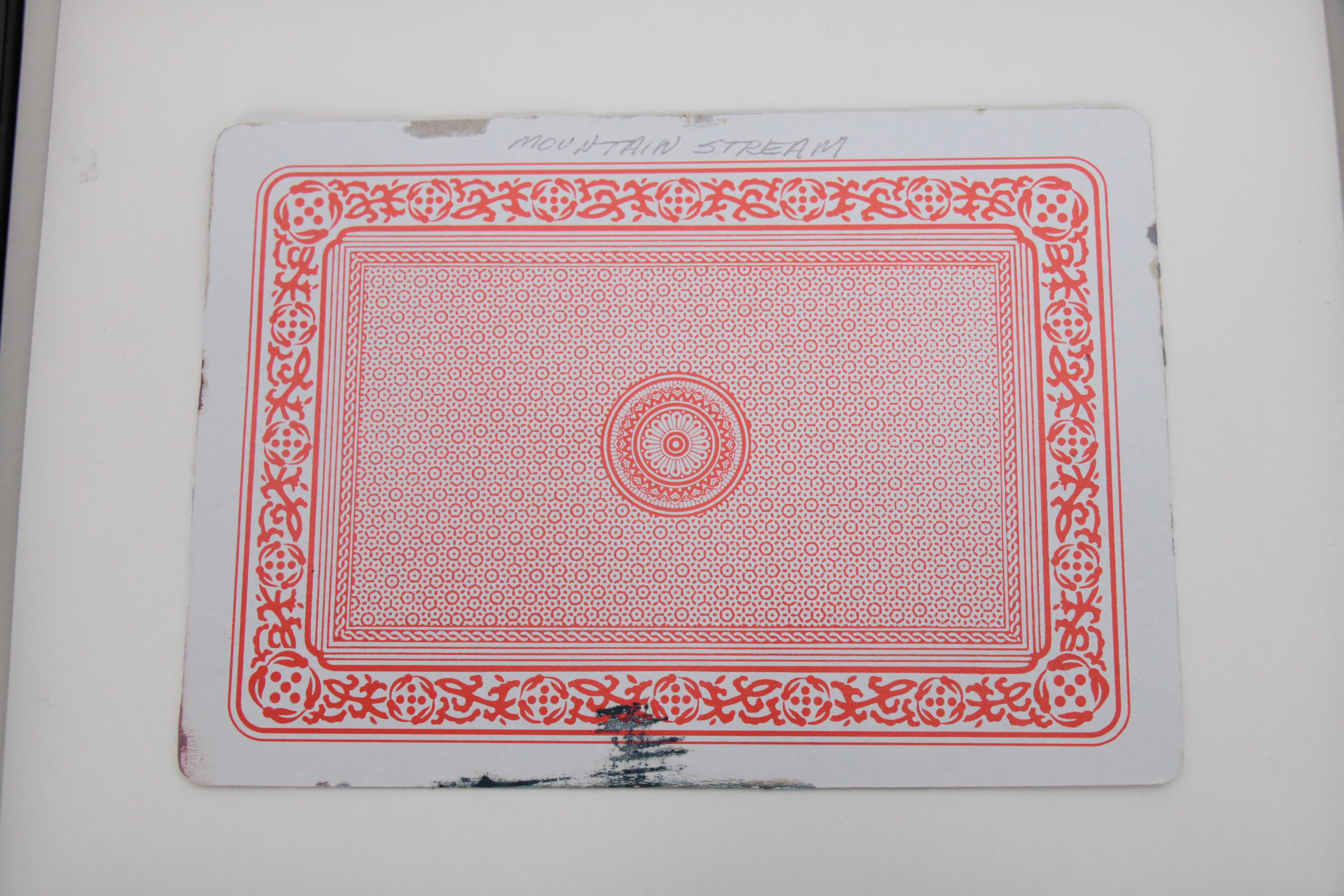 Carolyn Fehsenfeld Abstract Oil Painting on Playing Card