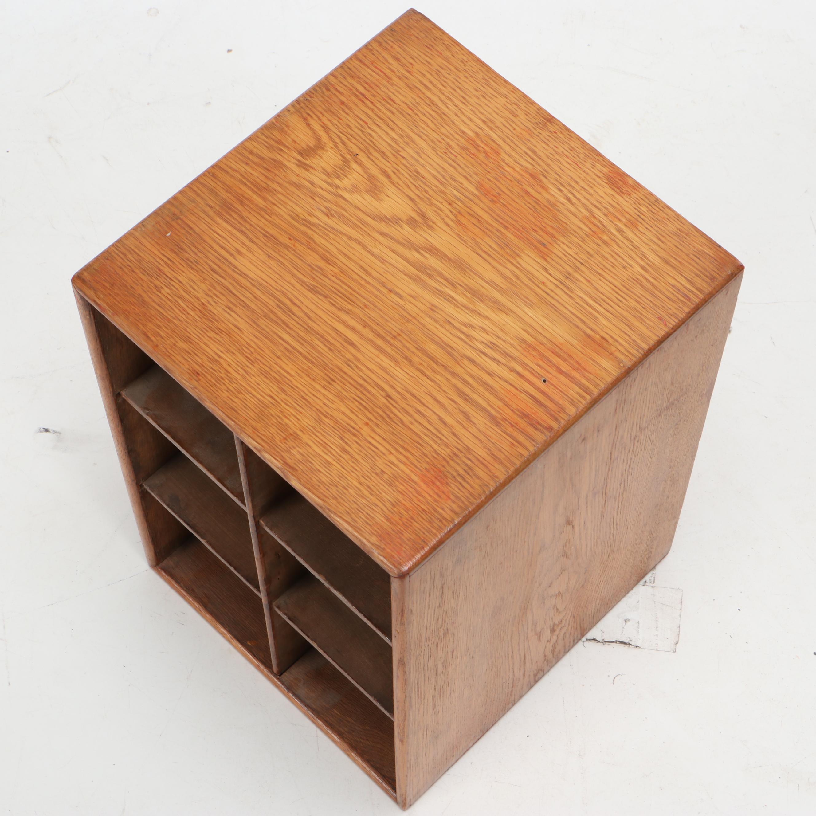 Oak Wood Cubby Hole Boxes, Desk Organizers, and Paper Tray, Vintage