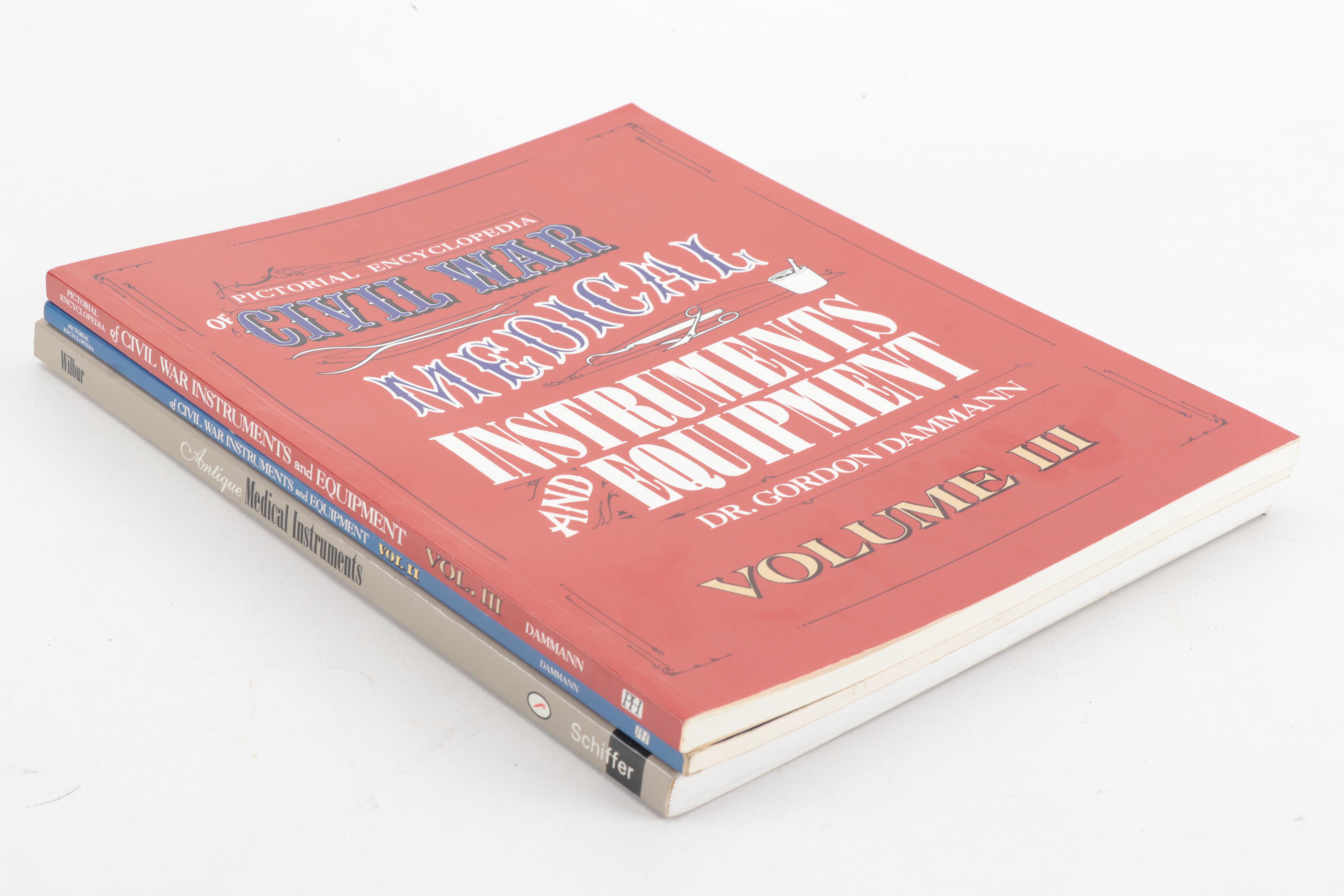 Reenactment Civil War Medical Cases with Surgical Instruments and Accessories