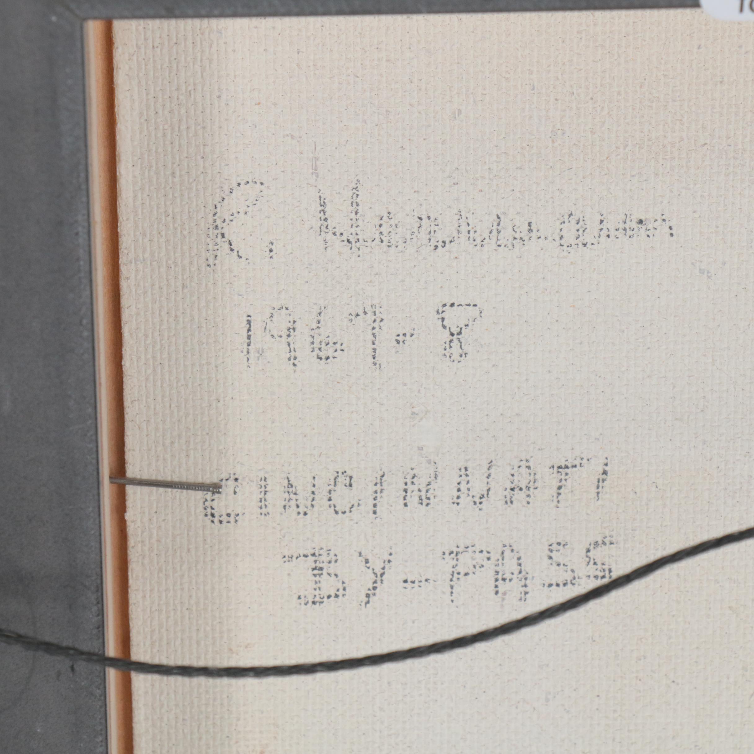 Robert Herrmann Precisionist Oil Painting "Cincinnati By-Pass", Mid 20th Century