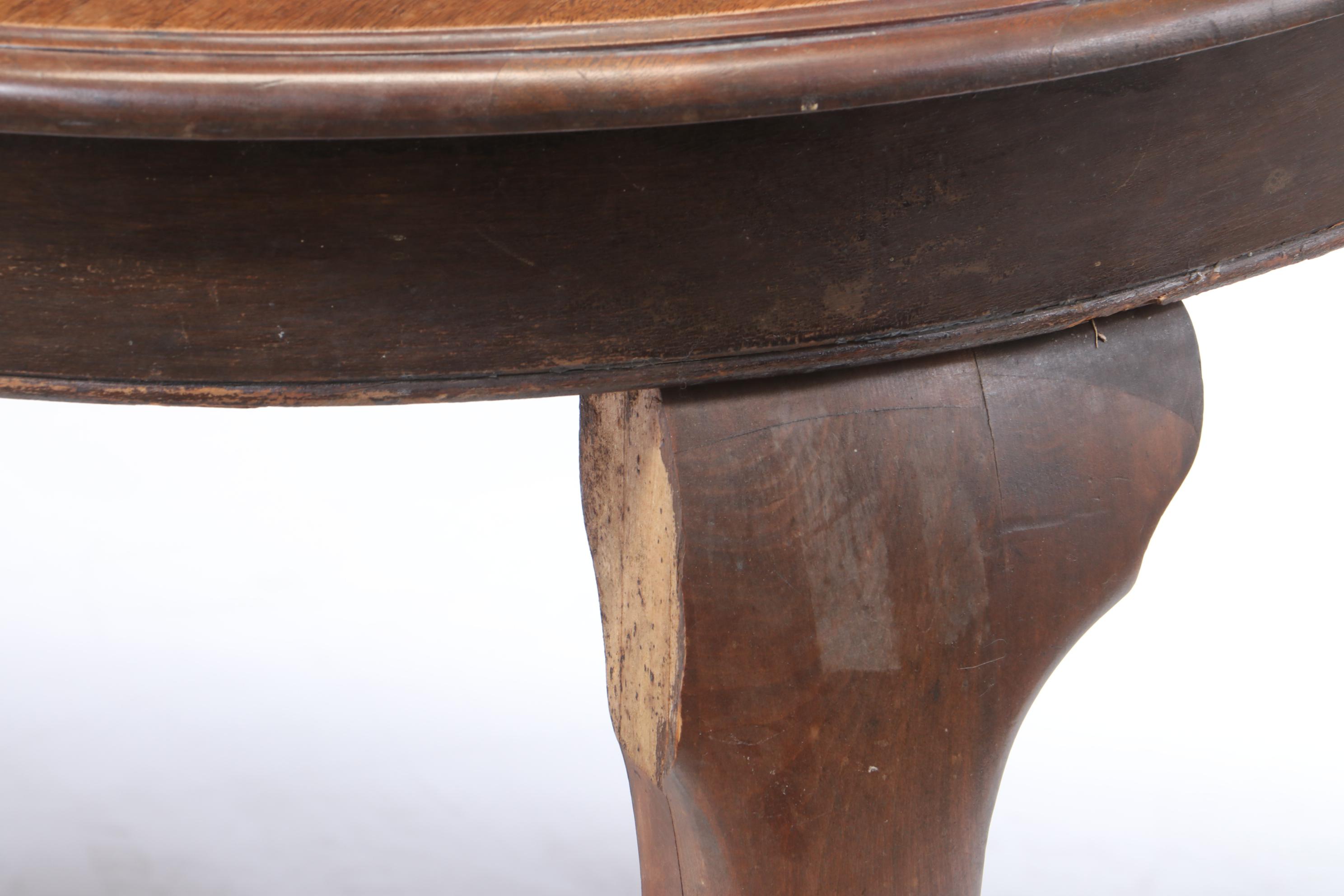 H.C. Niemann & Co. Cherry Dining Table Plus Four Late Victorian Oak Side Chairs