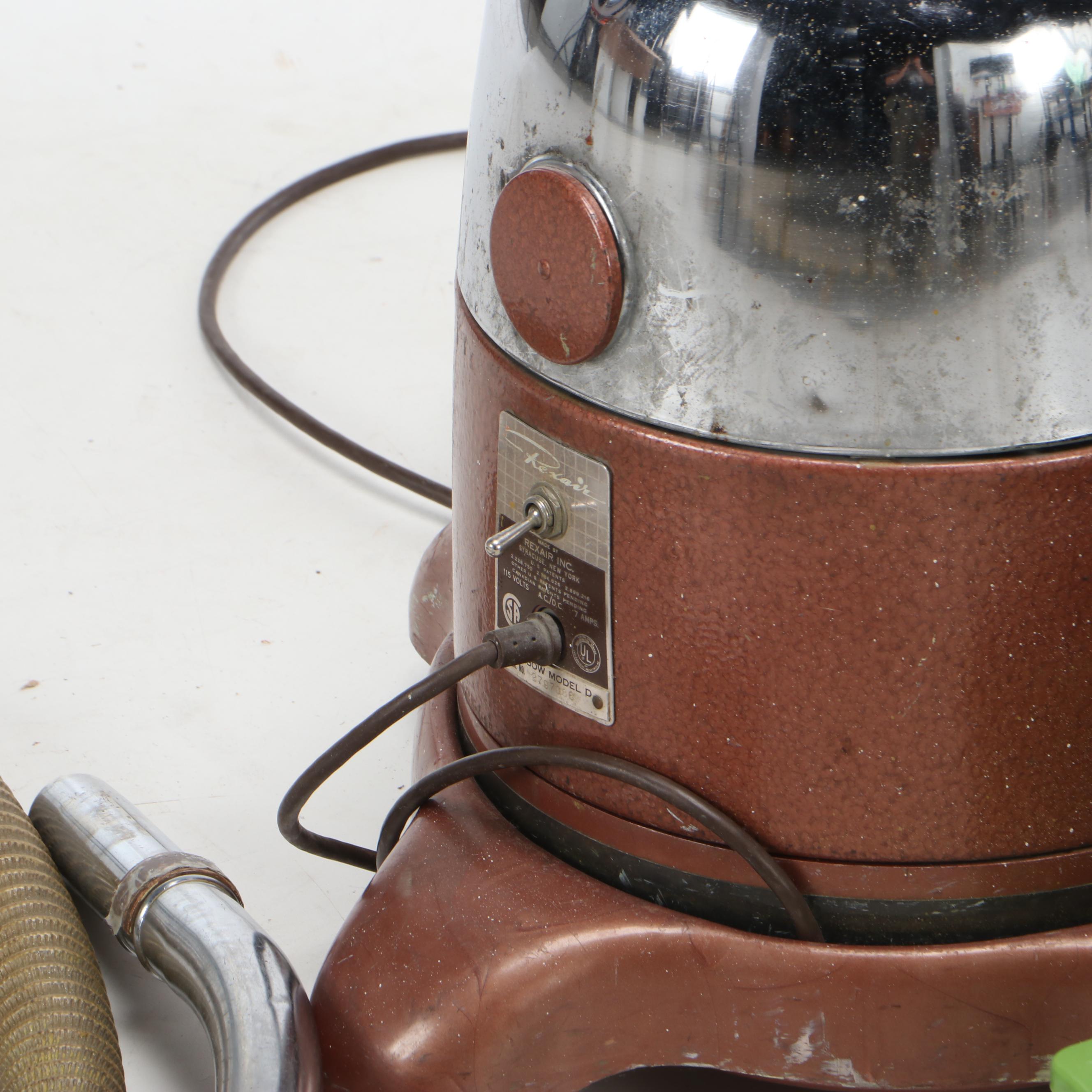 Rainbow Model D Canister Vacuum with Attachments, Mid to Late 20th Century