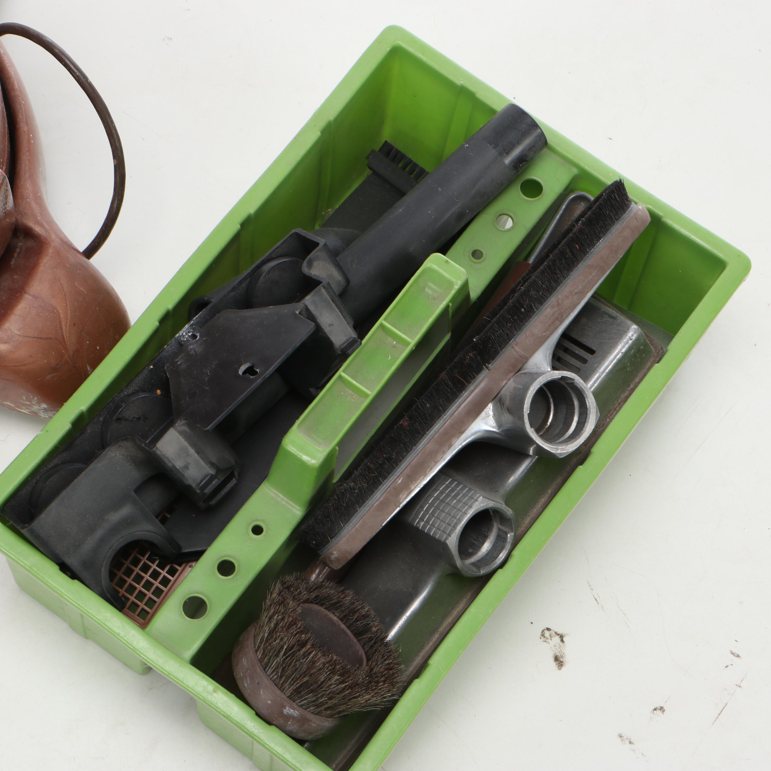 Rainbow Model D Canister Vacuum with Attachments, Mid to Late 20th Century