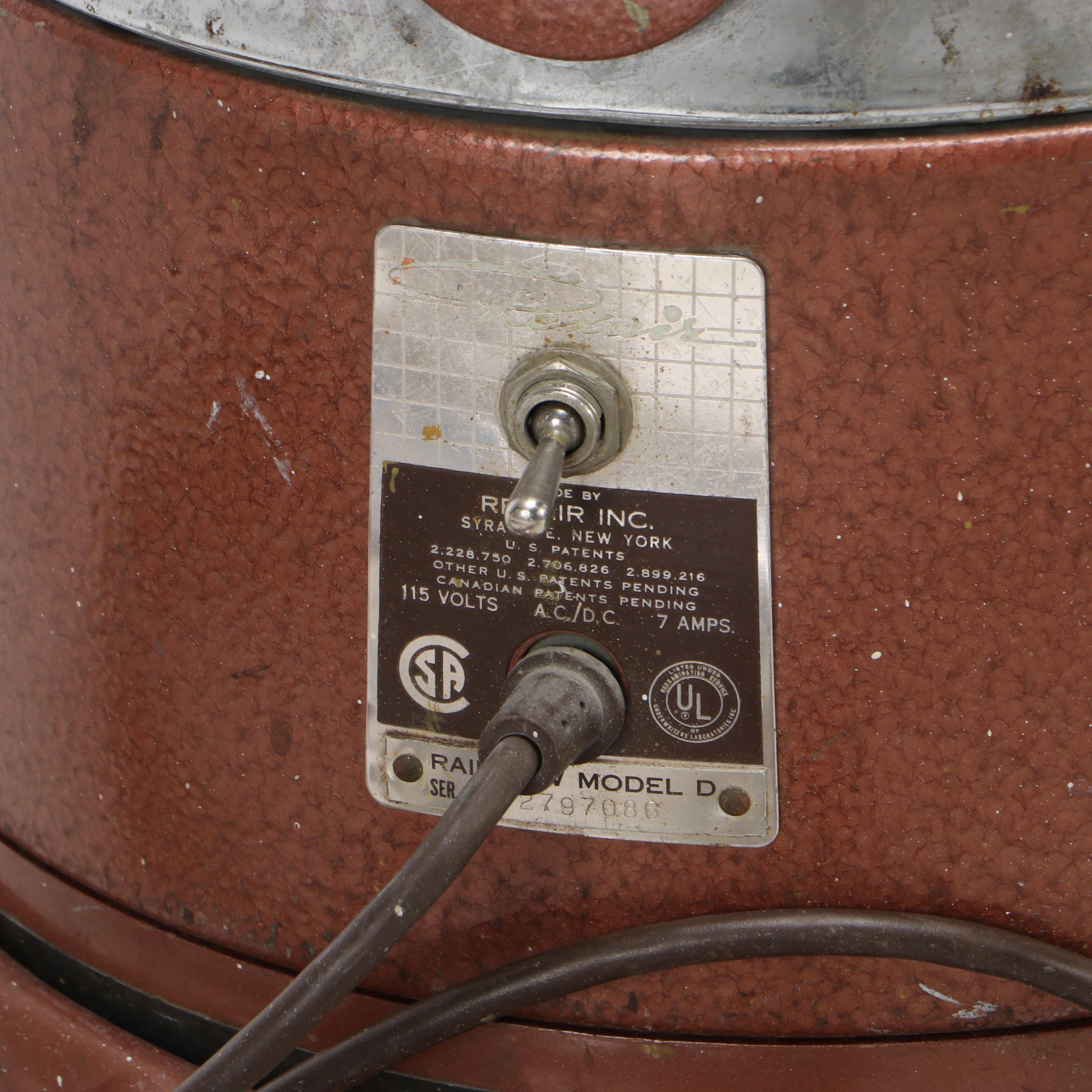 Rainbow Model D Canister Vacuum with Attachments, Mid to Late 20th Century