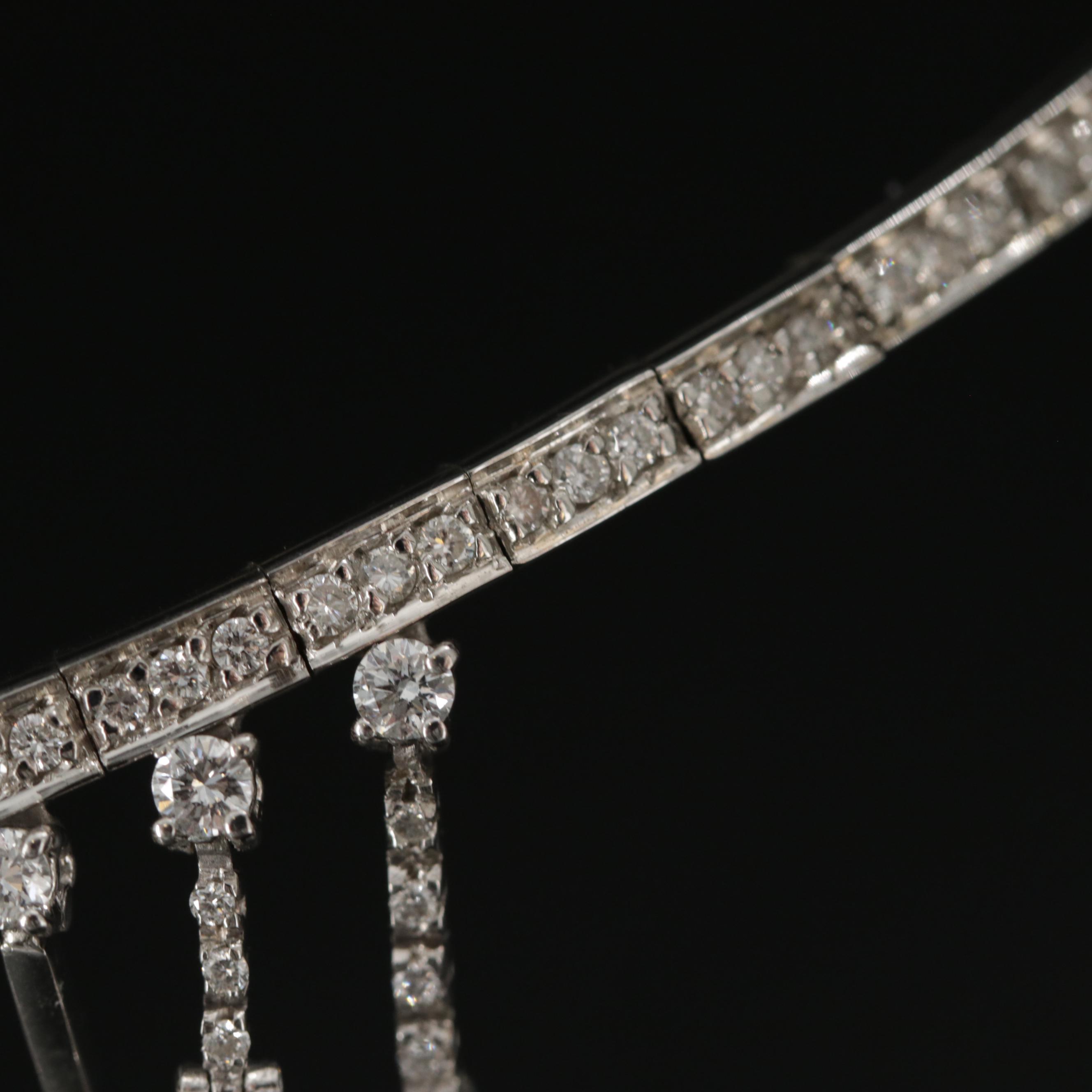 Stefan Hafner 18K White Gold 12.53 CTW Diamond Choker