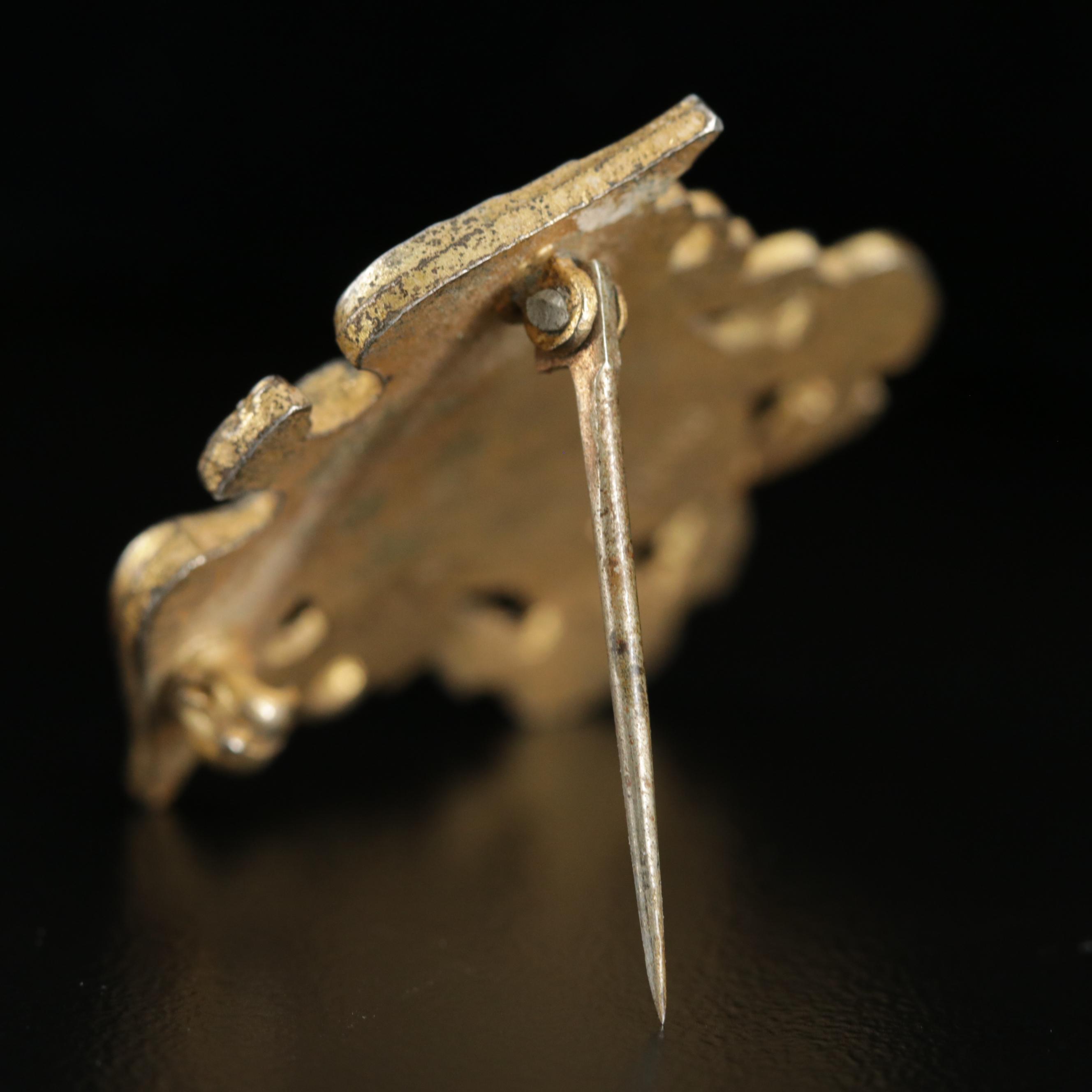 Vintage Sterling WWII US Navy Eagle Shield Pin