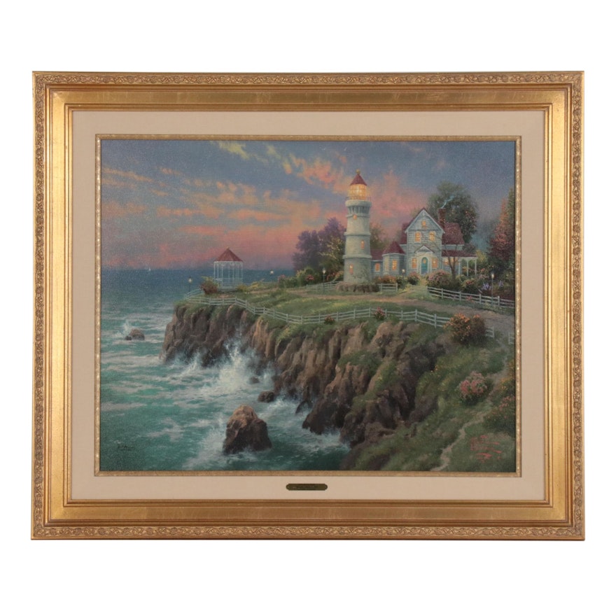 Thomas Kinkade Hand Embellished Offset Lithograph "Victorian Light"