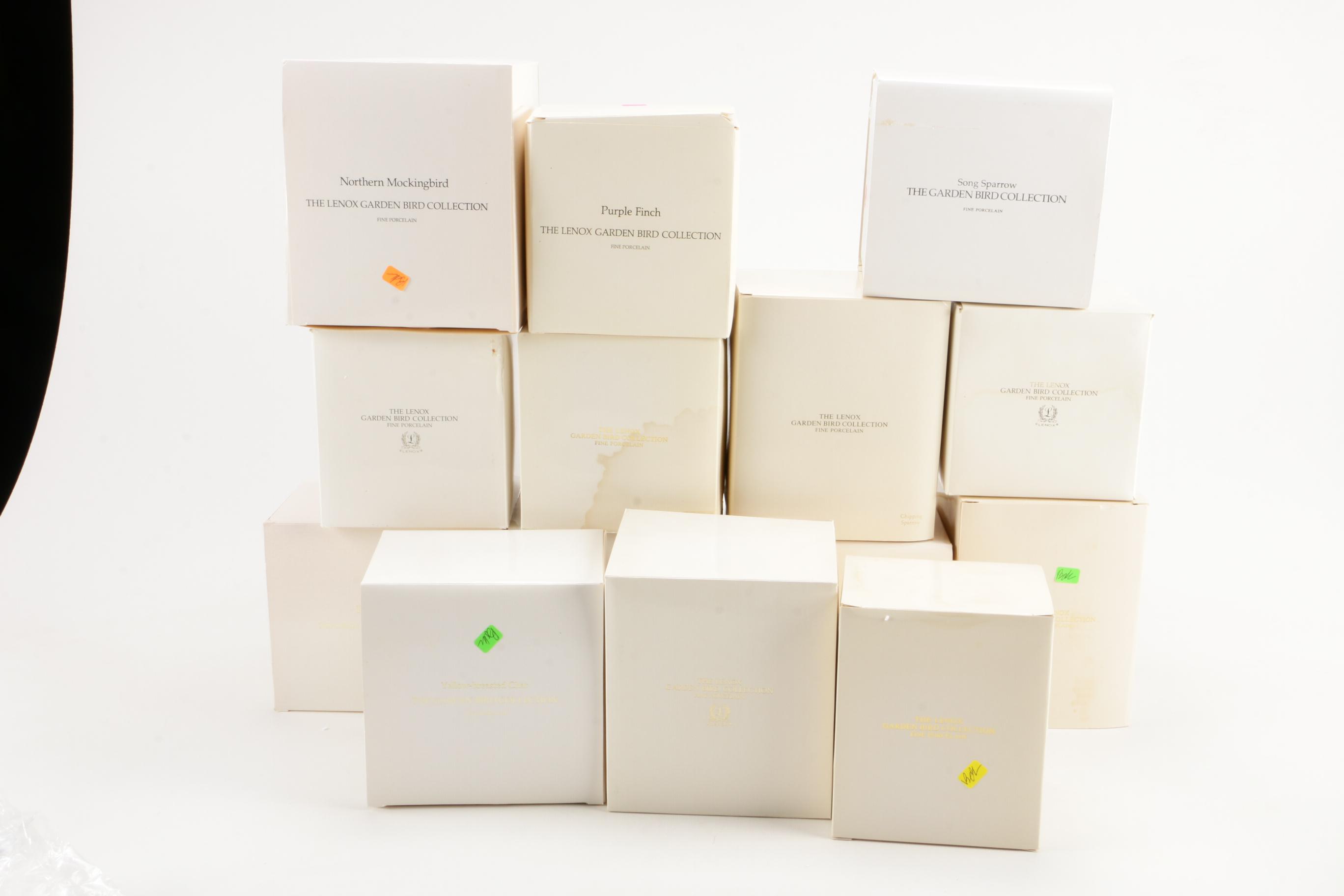 Lenox "Garden Bird Sculpture Collection" Porcelain Figurines