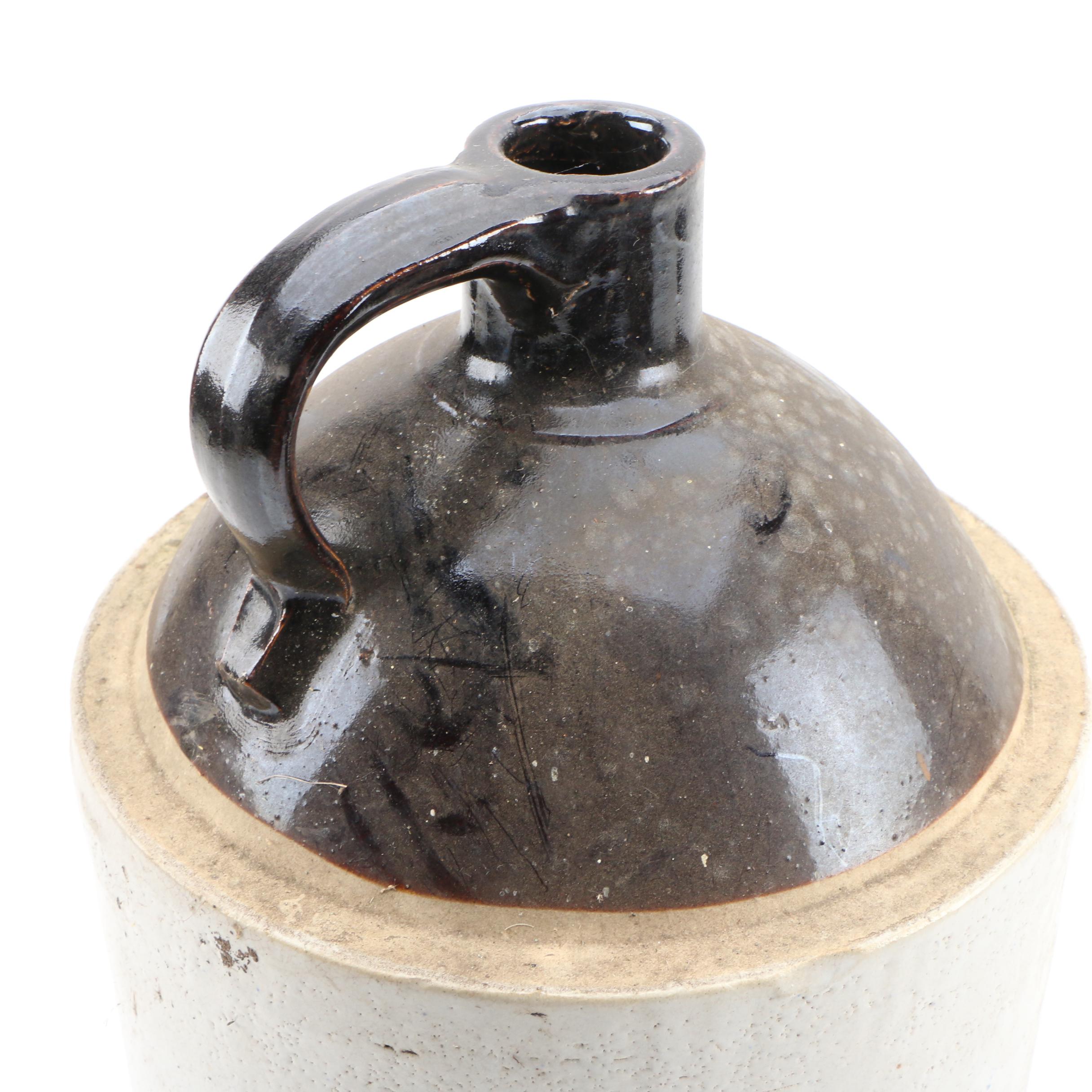 Stoneware 3 Gallon Jug and Stoneware Crock, Vintage