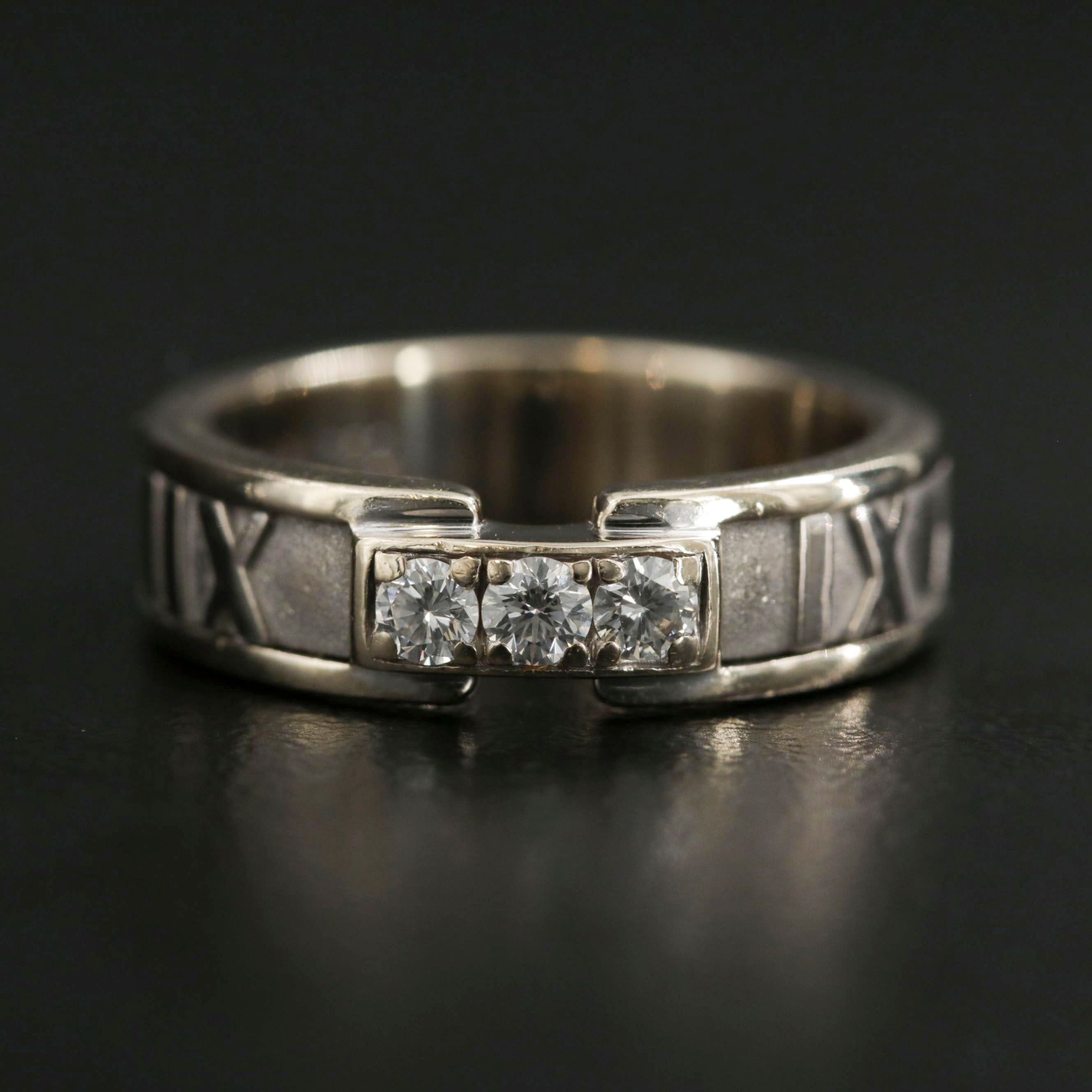 Tiffany & Co. 18K Yellow and White Gold Diamond "Atlas" Ring