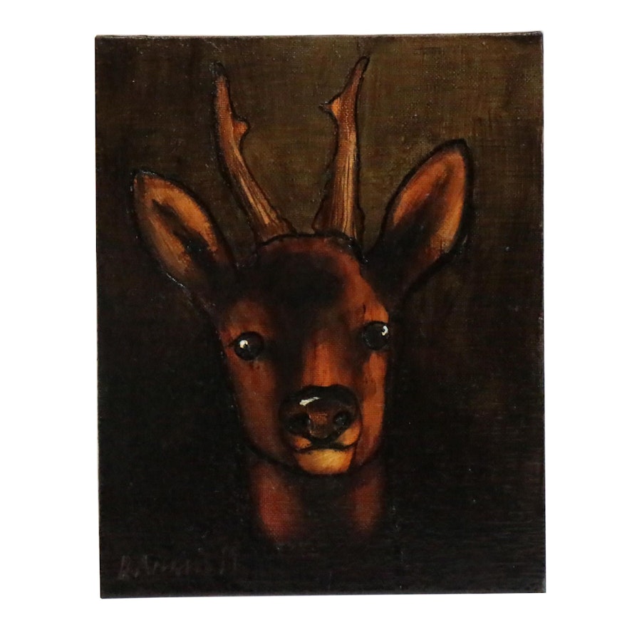 David Andrews Oil Painting of Deer