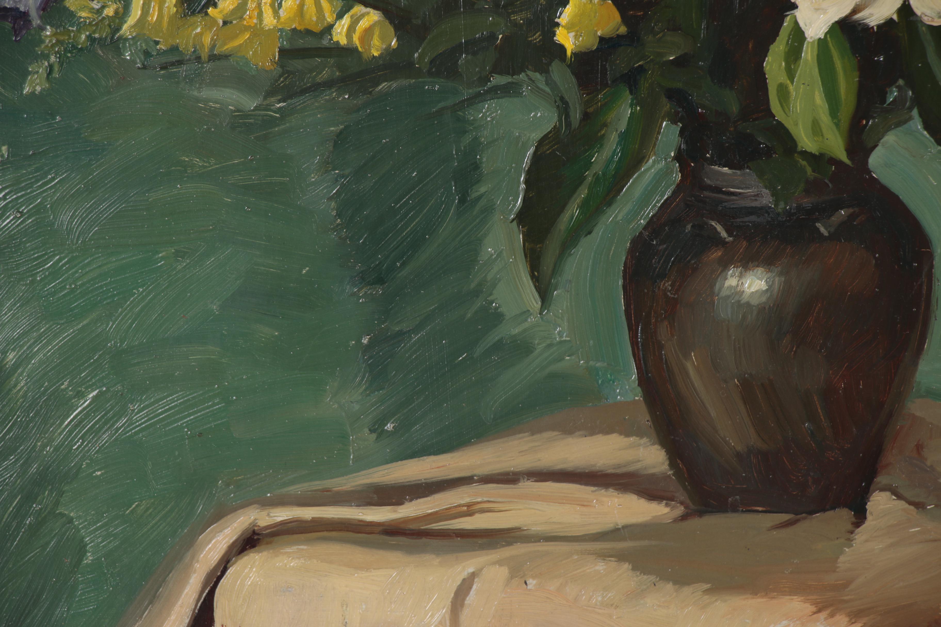 Edmond J. Fitzgerald Still Life Oil Painting, Mid 20th Century