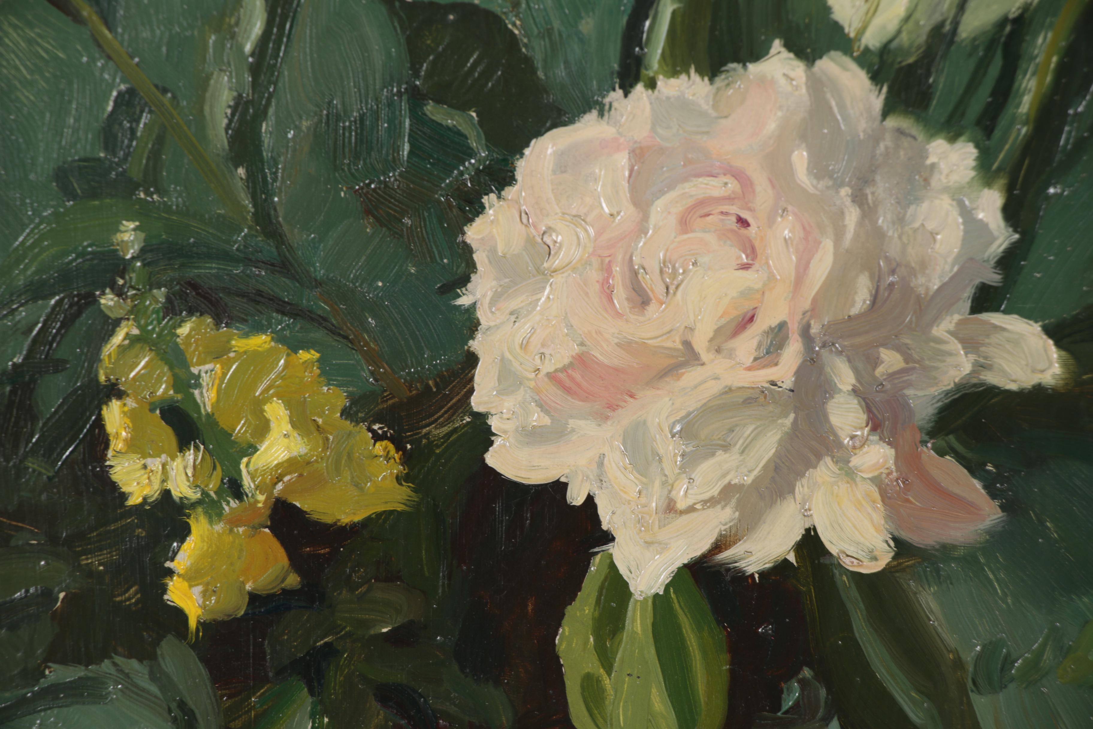 Edmond J. Fitzgerald Still Life Oil Painting, Mid 20th Century