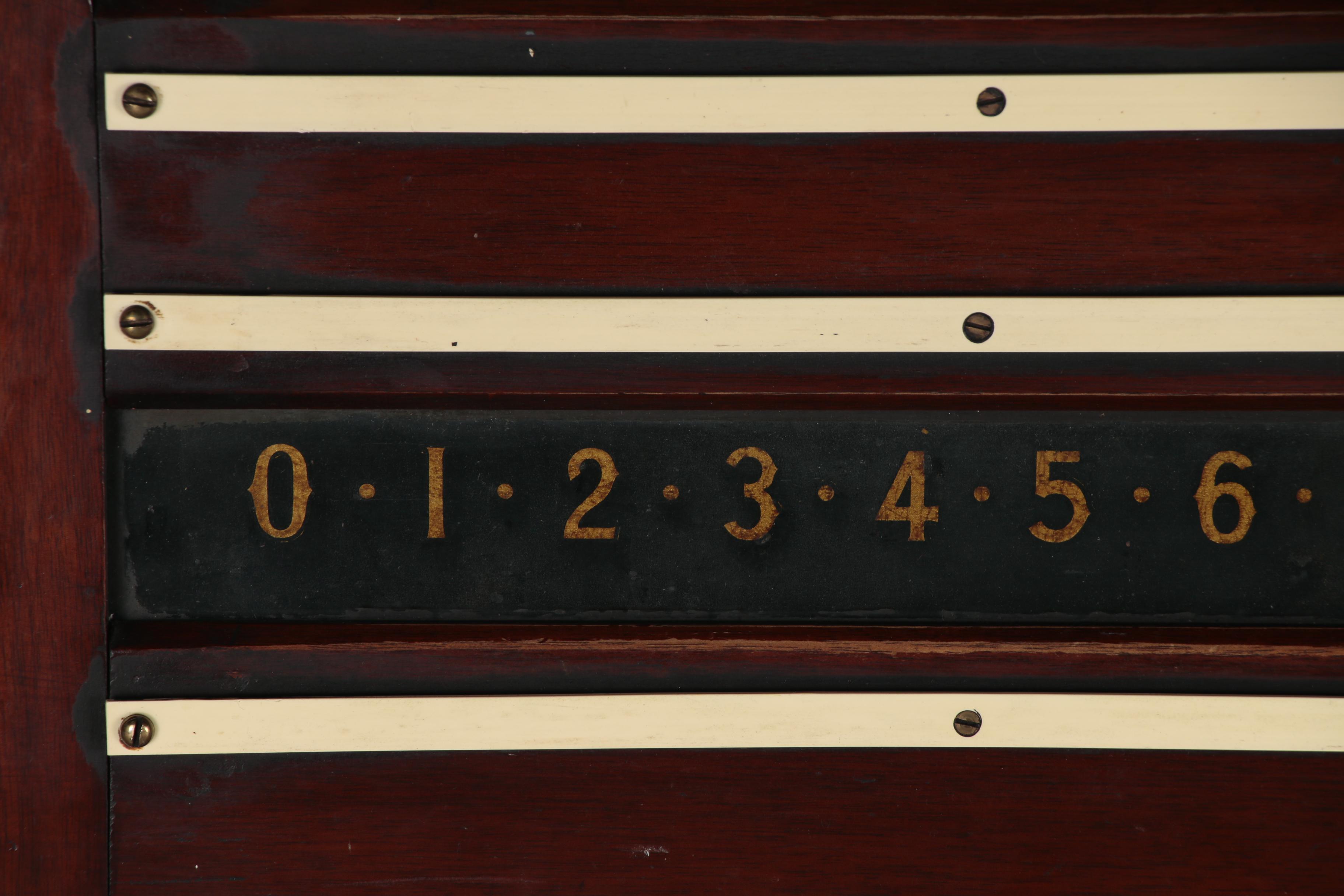 Billiards and Snooker Wall Score Board, Early to Mid 20th Century