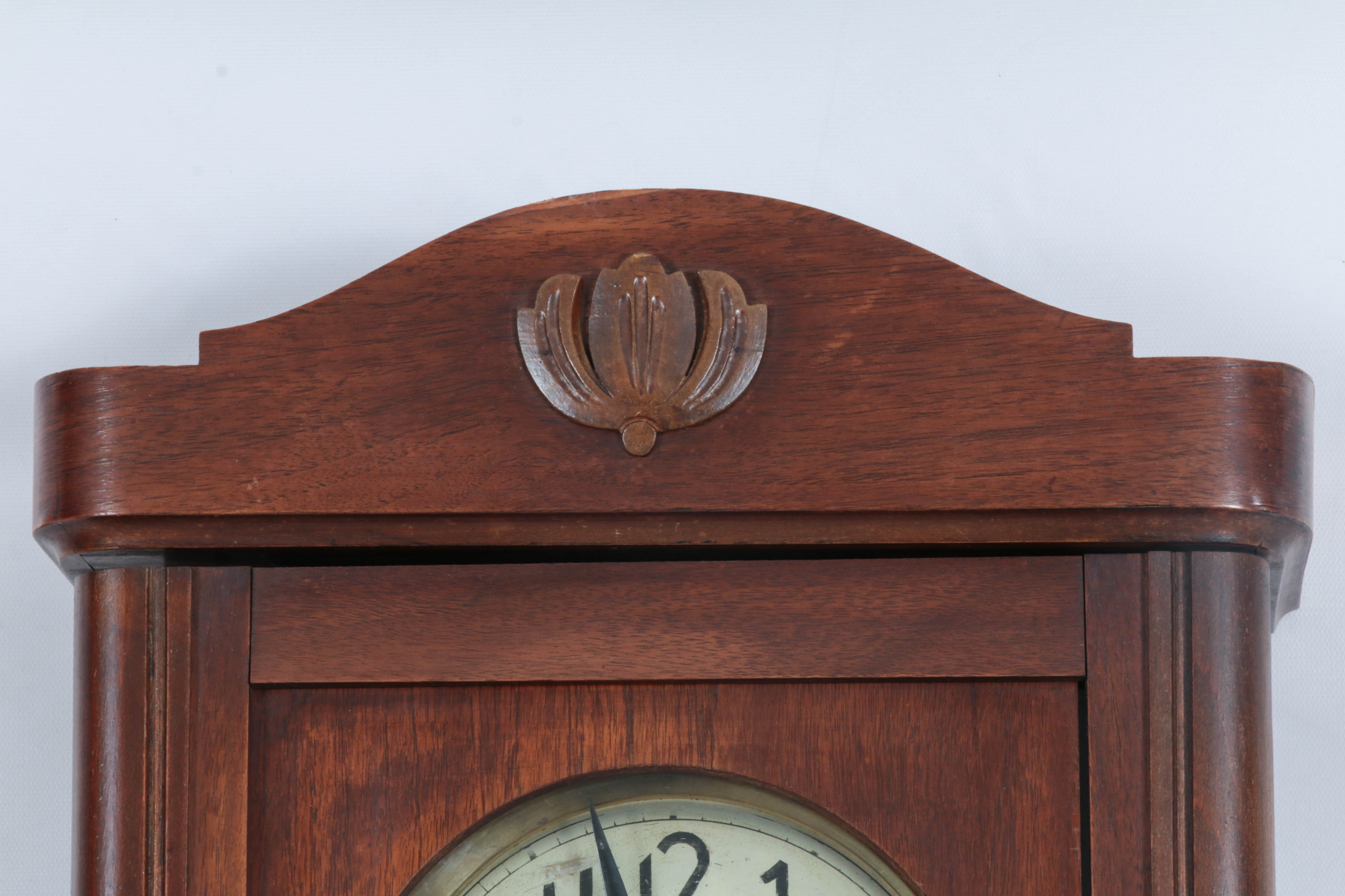 Gustav Becker German Wall Clock in Oak Case
