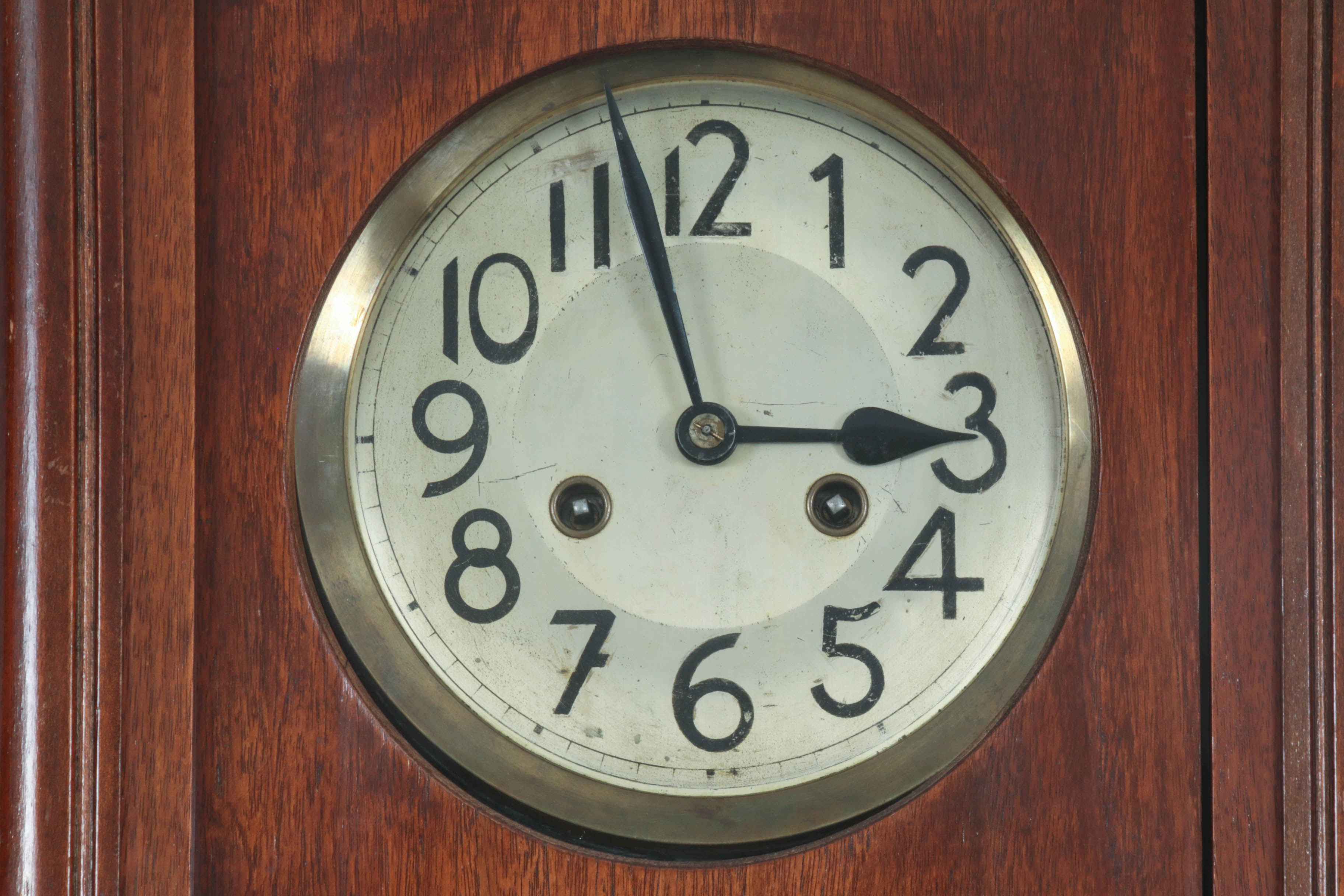 Gustav Becker German Wall Clock in Oak Case