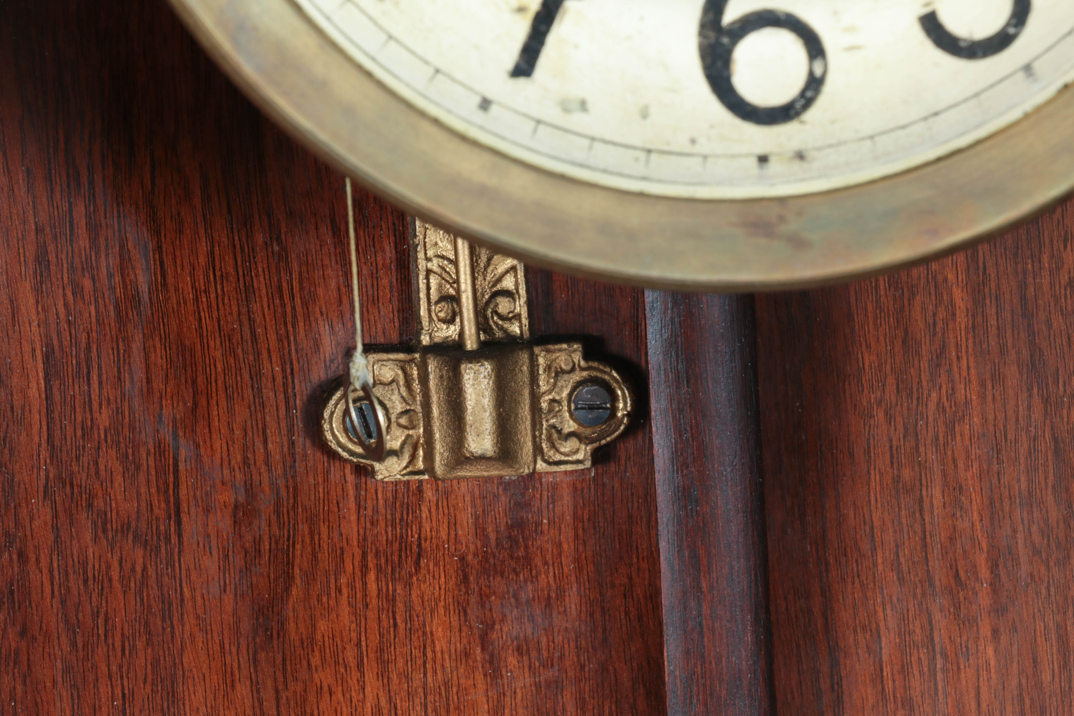 Gustav Becker German Wall Clock in Oak Case