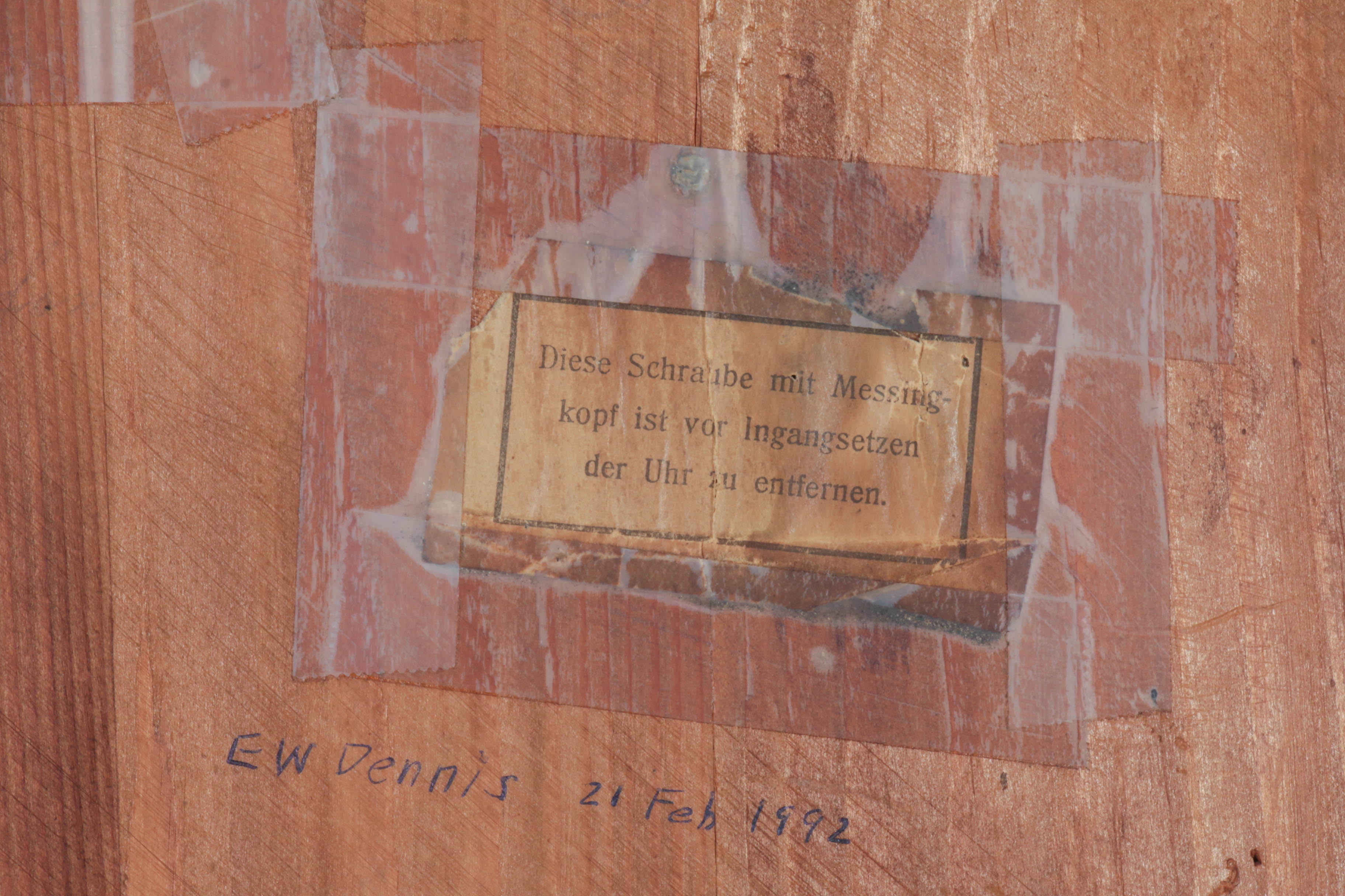 Gustav Becker German Wall Clock in Oak Case