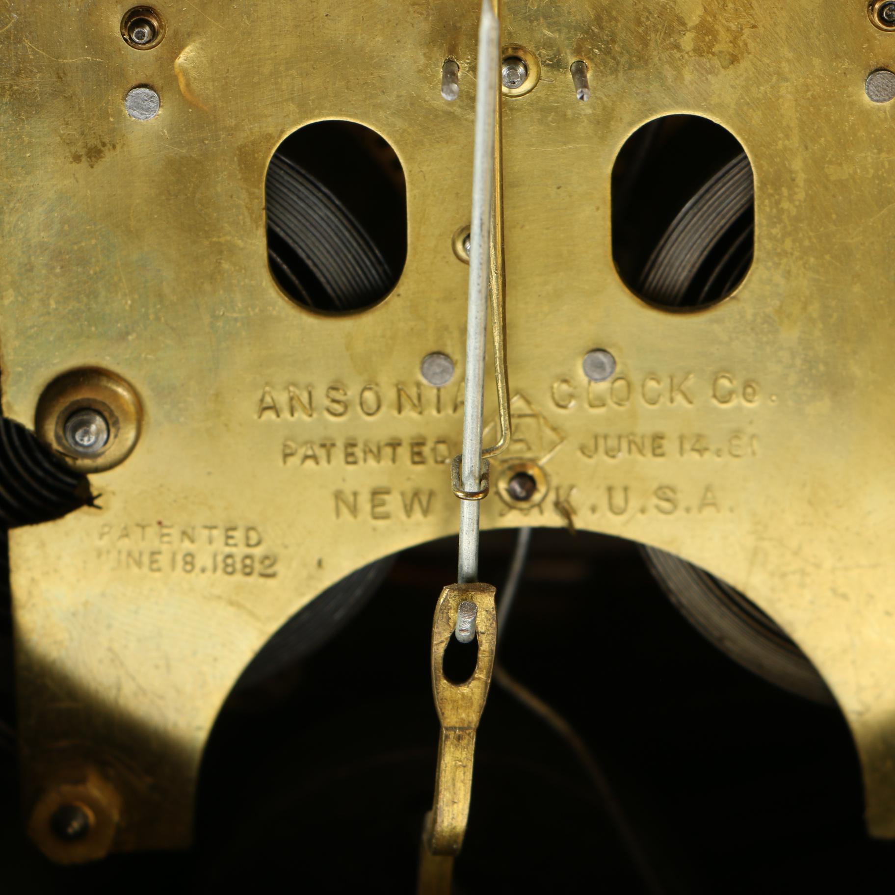 Ansonia Figural Mantle Clock of Isaac Newton