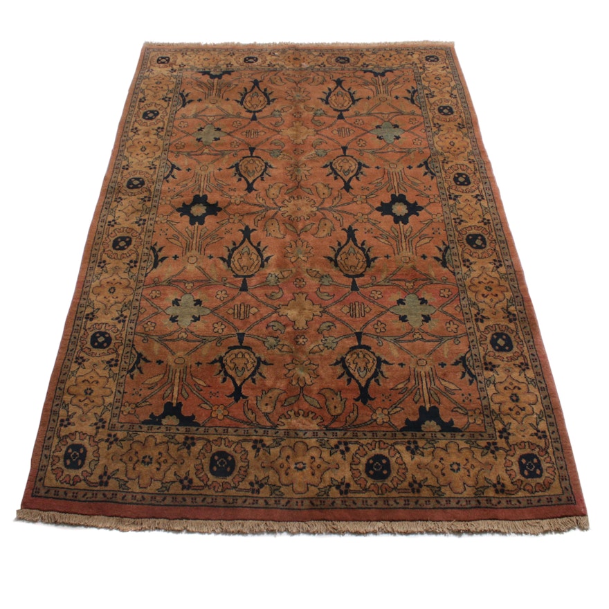 6'7 x 9'8 Hand-Knotted Persian Mahal Sultan Abad Rug, 1970s