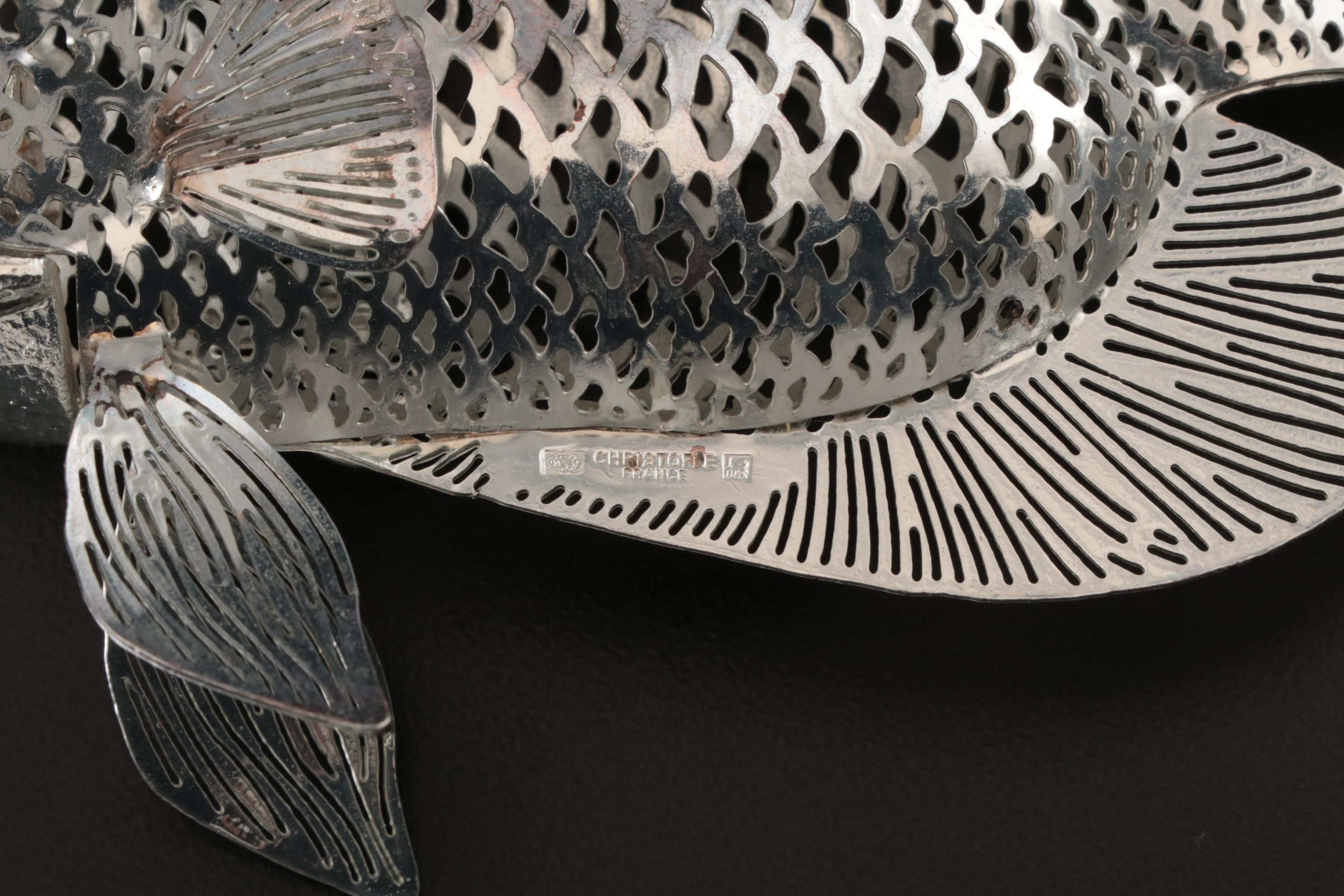 Christofle Silver Plate Fish Figurines From The Lumiere D'Argent Collection