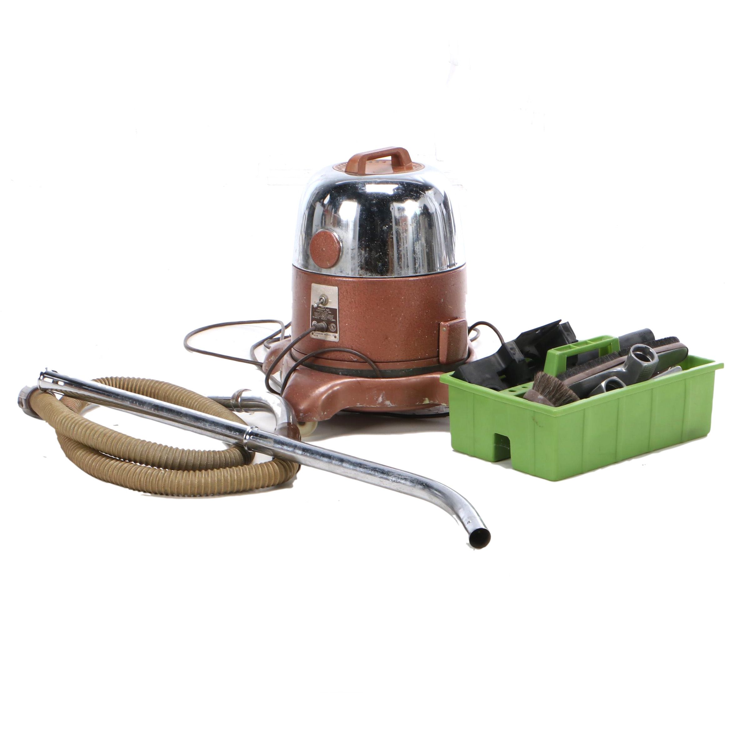 Rainbow Model D Canister Vacuum with Attachments, Mid to Late 20th Century