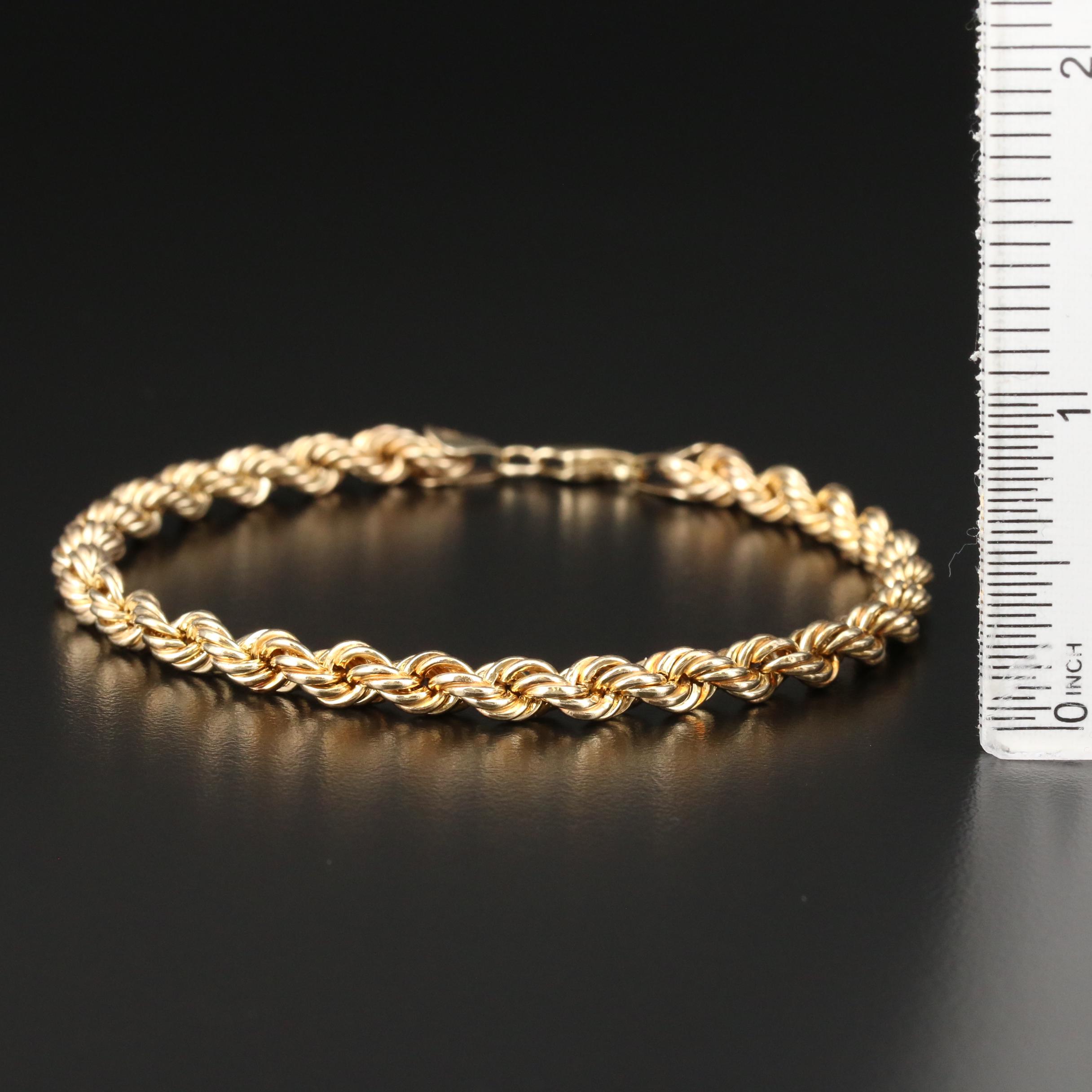 10K Yellow Gold Chain Bracelet