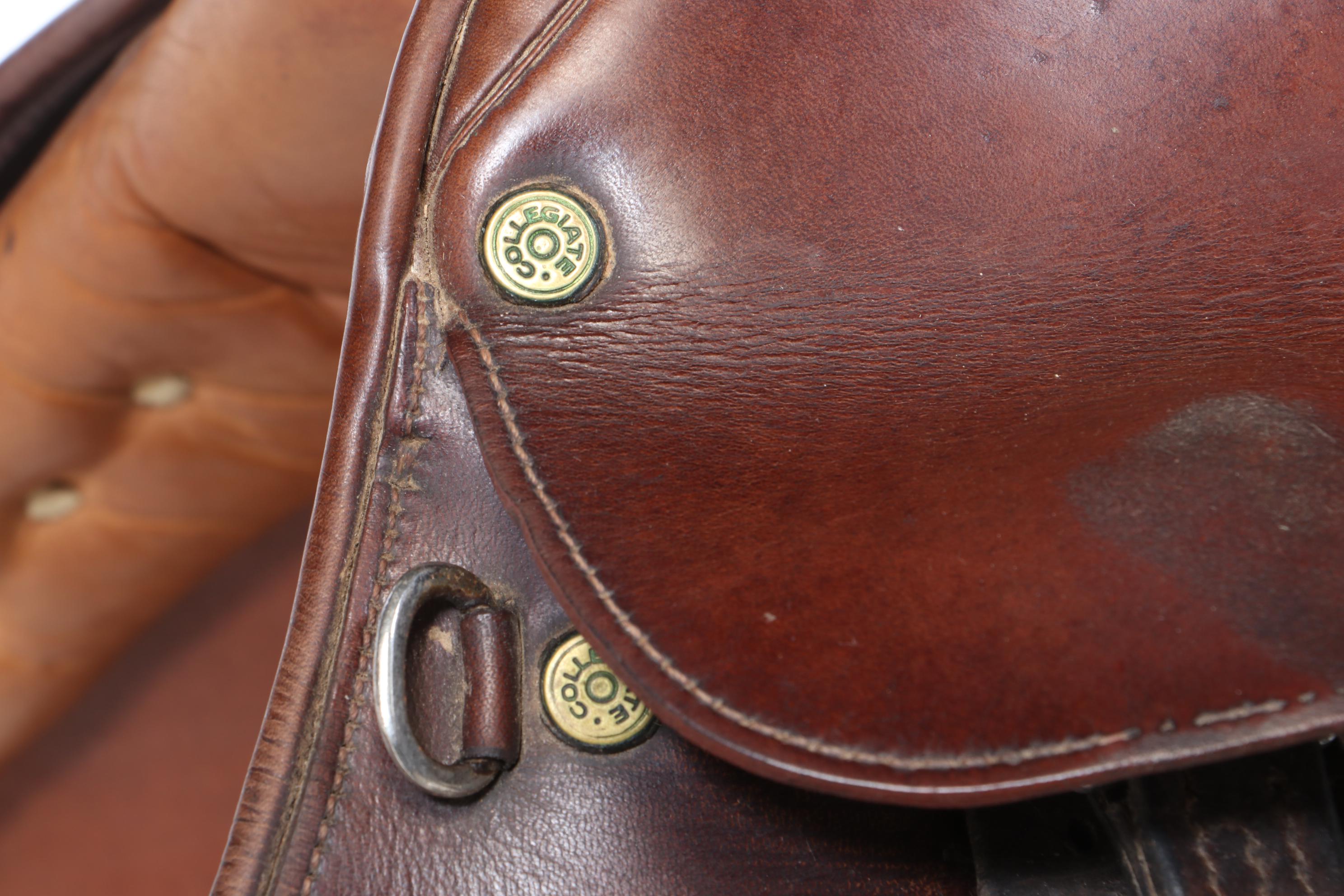 English Leather Saddles from Collegiate and Crosby, Mid-20th Century