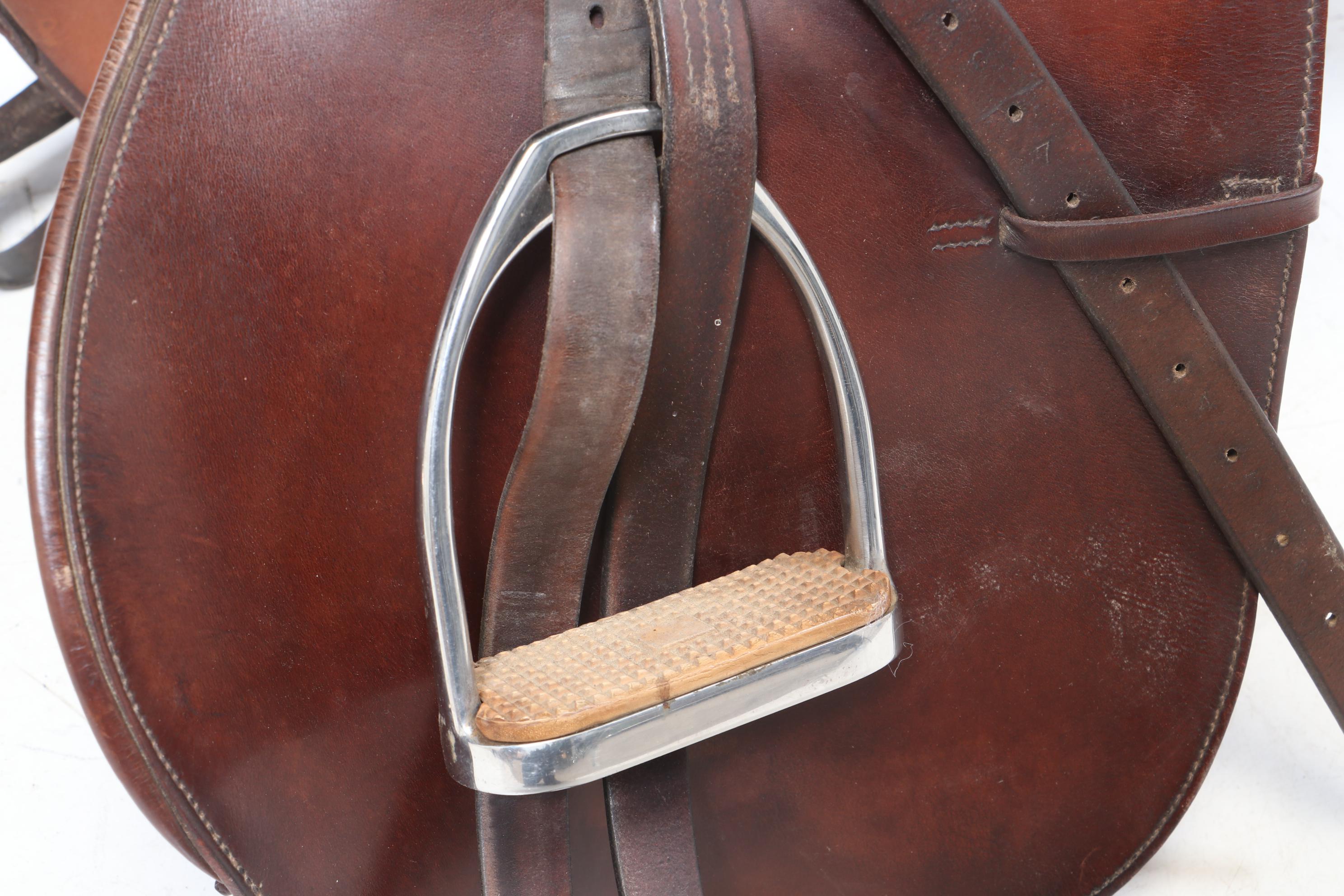 English Leather Saddles from Collegiate and Crosby, Mid-20th Century