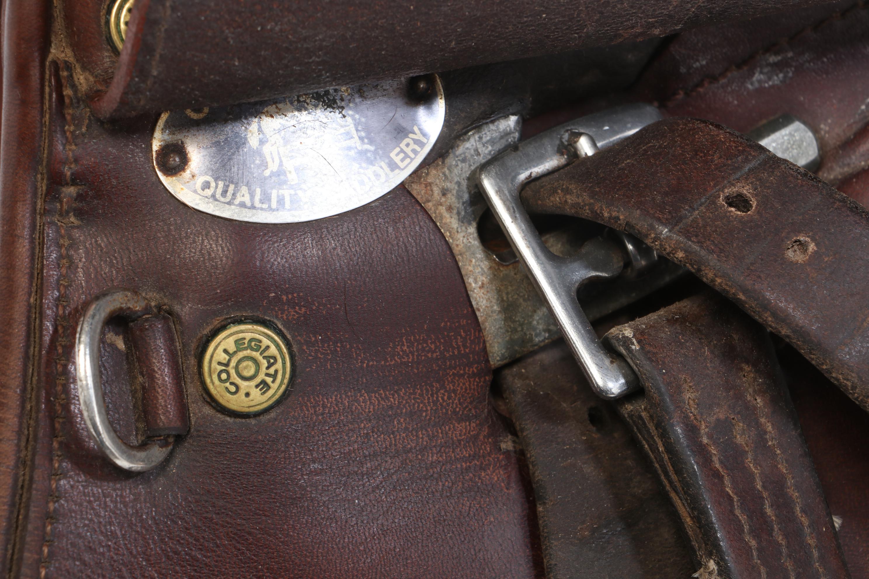 English Leather Saddles from Collegiate and Crosby, Mid-20th Century