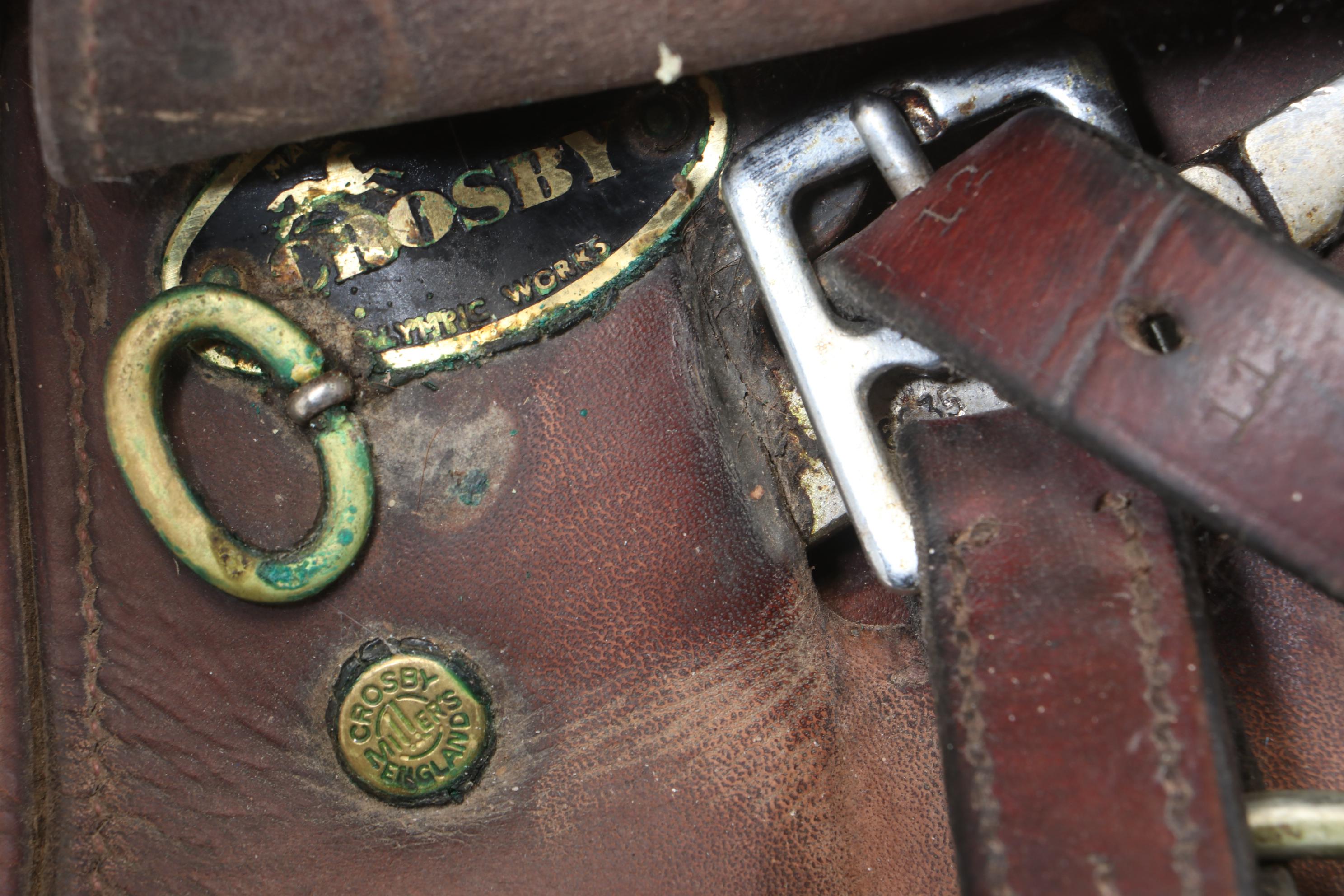English Leather Saddles from Collegiate and Crosby, Mid-20th Century