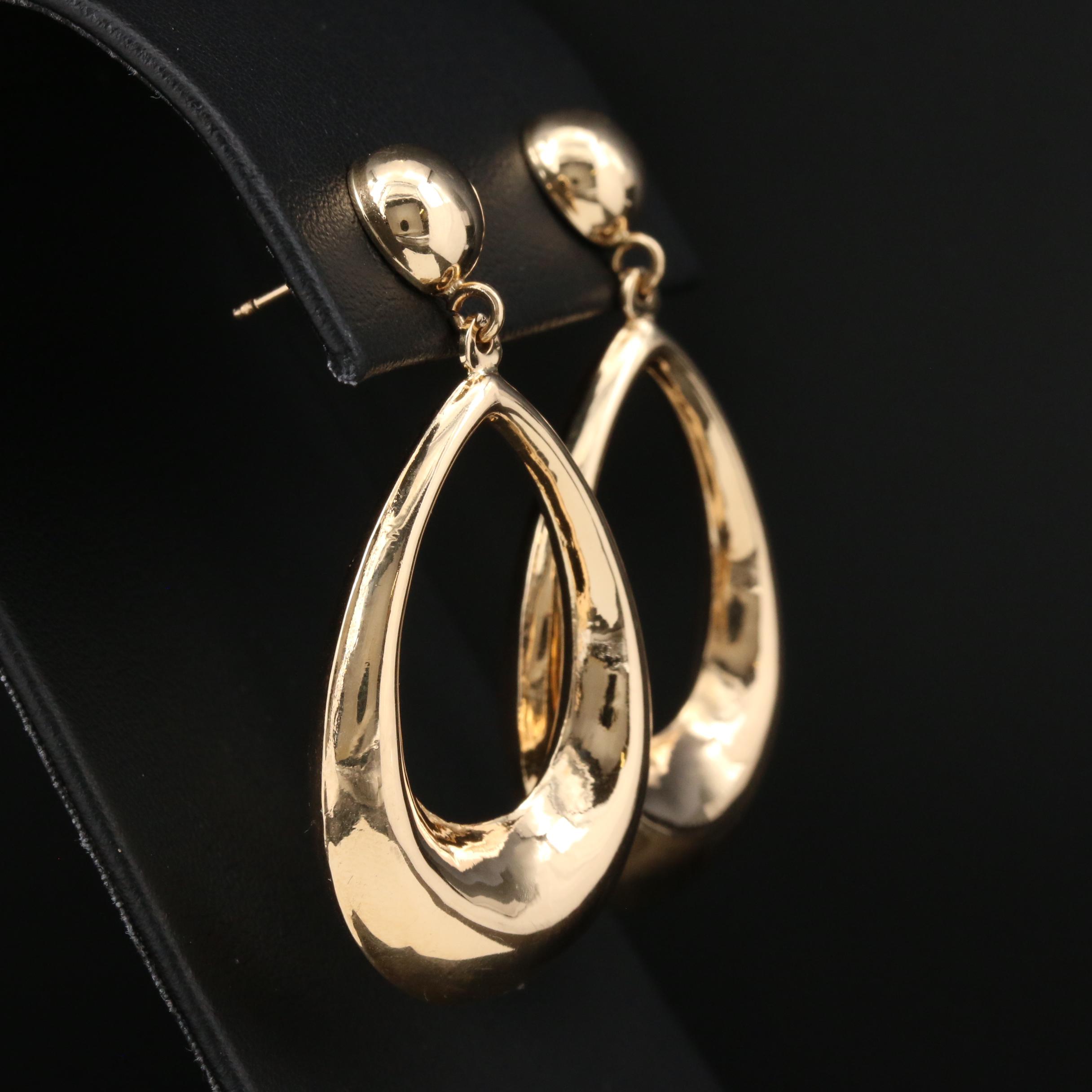 14K Yellow Gold Dangle Earrings