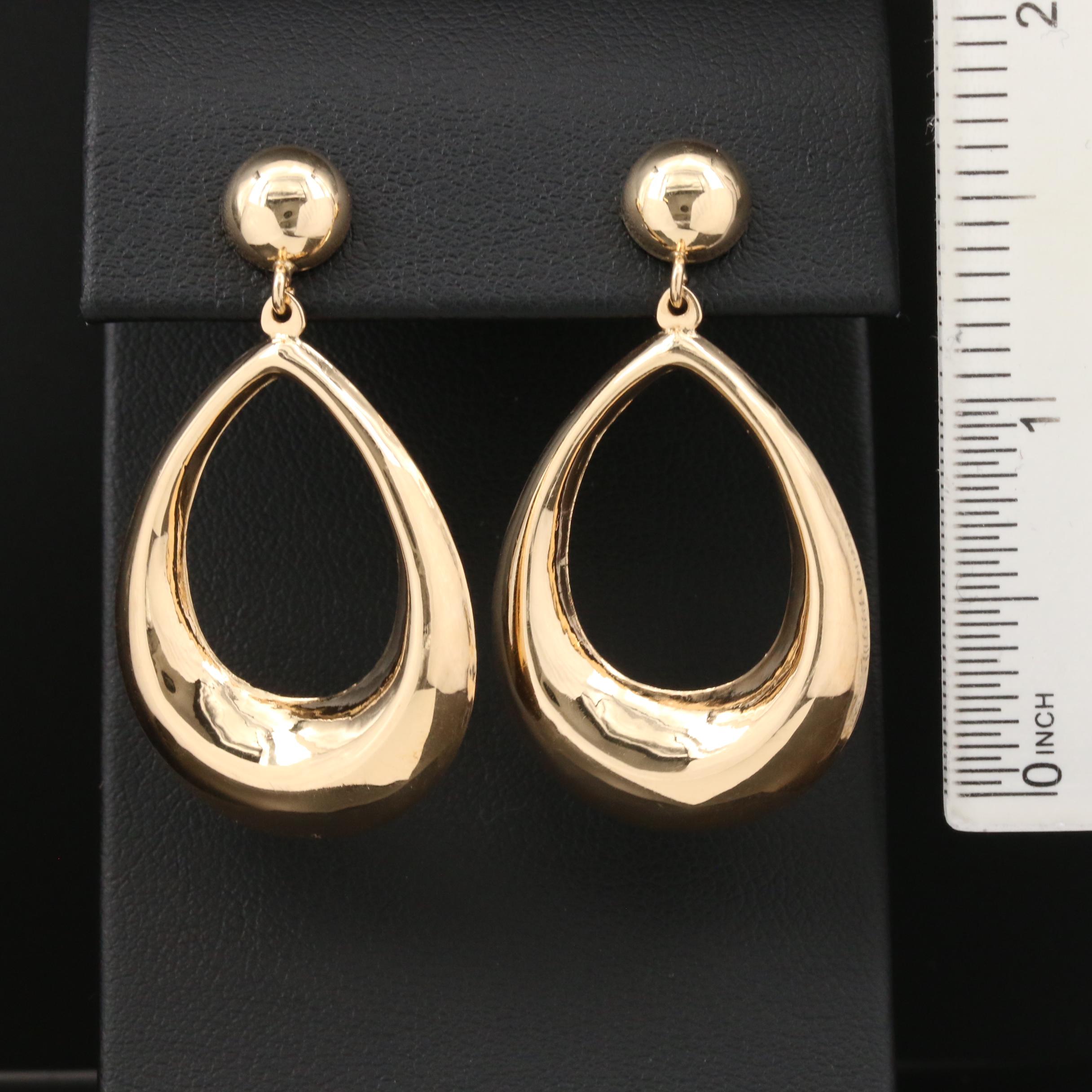 14K Yellow Gold Dangle Earrings