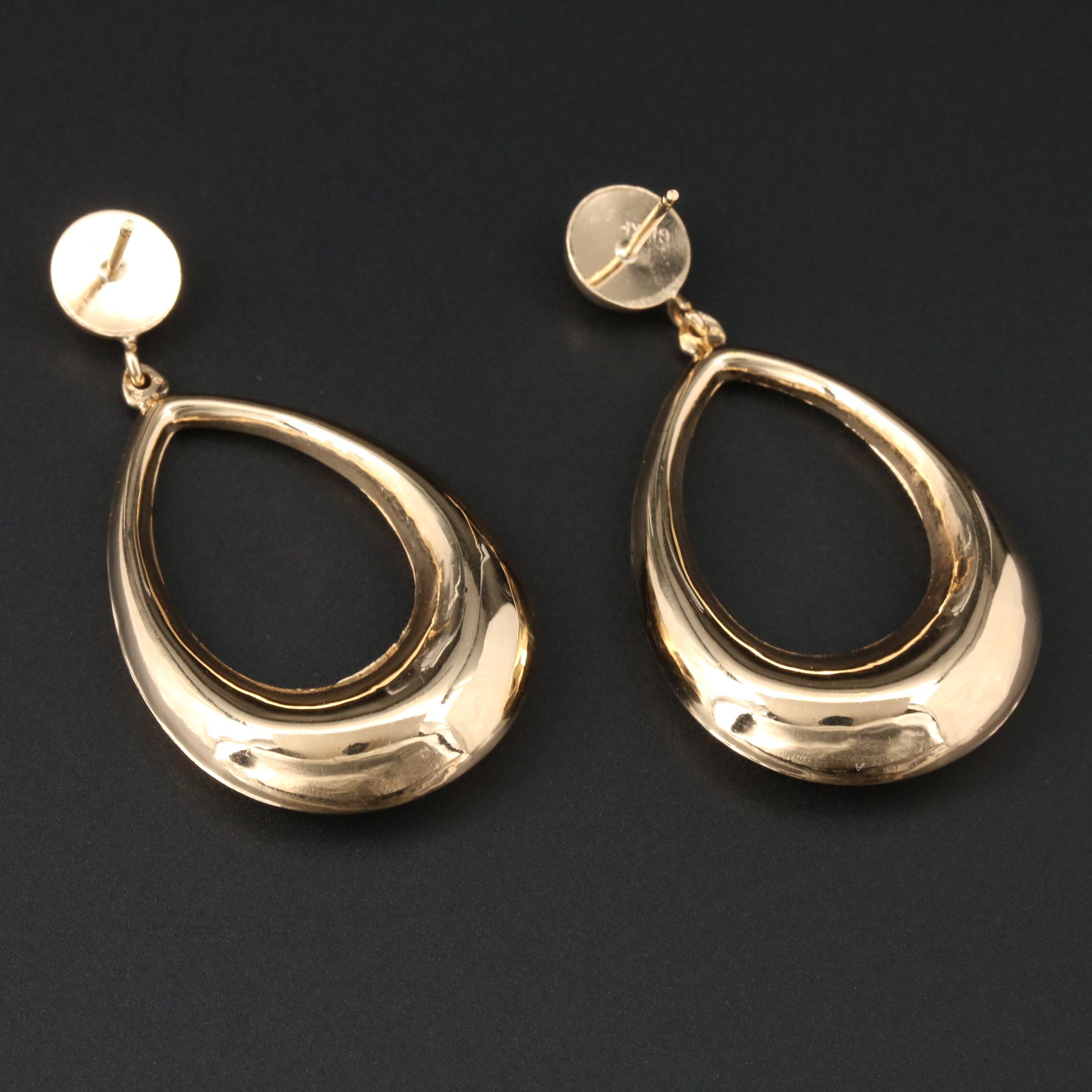 14K Yellow Gold Dangle Earrings