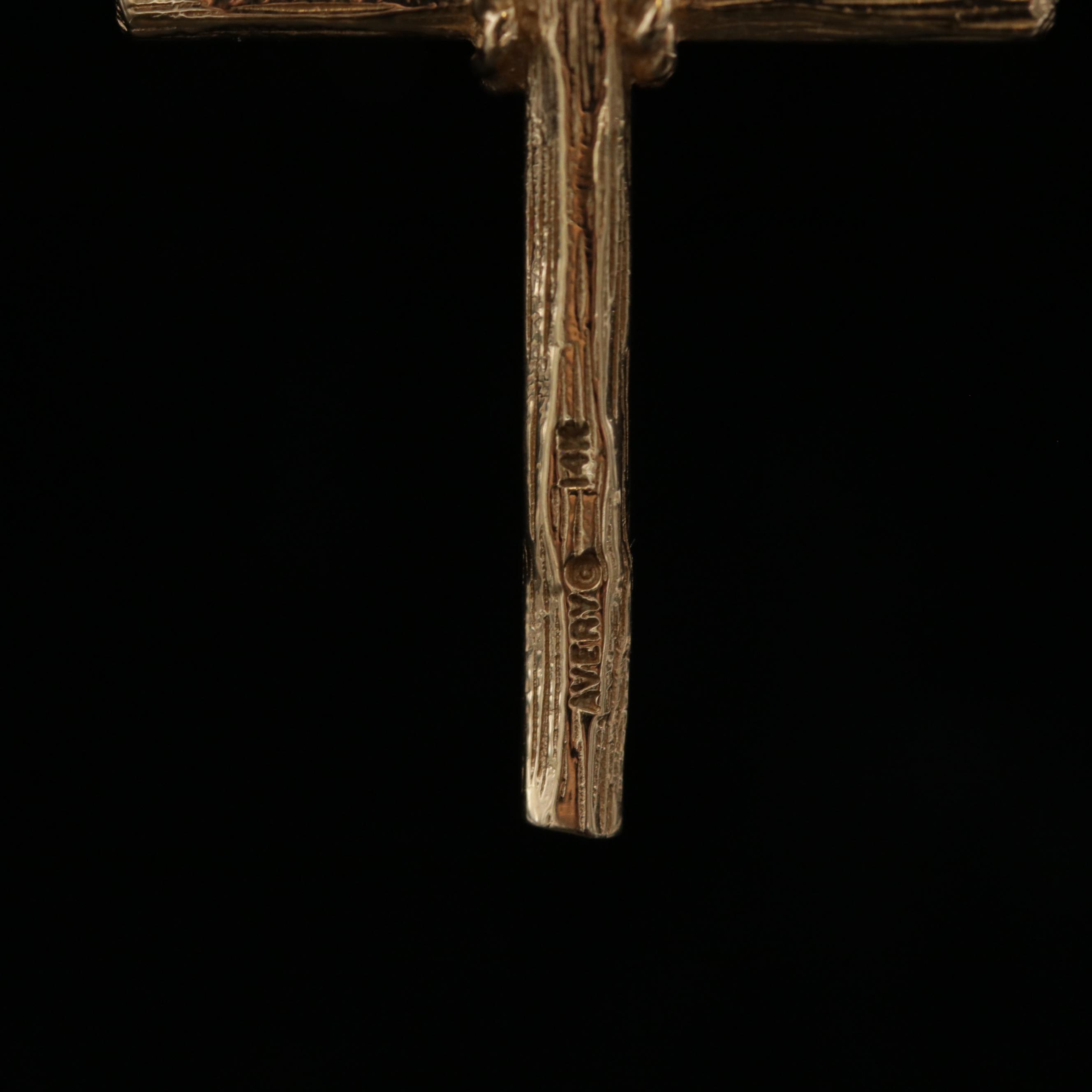 James Avery 14K Yellow Gold Cross Pendant Necklace