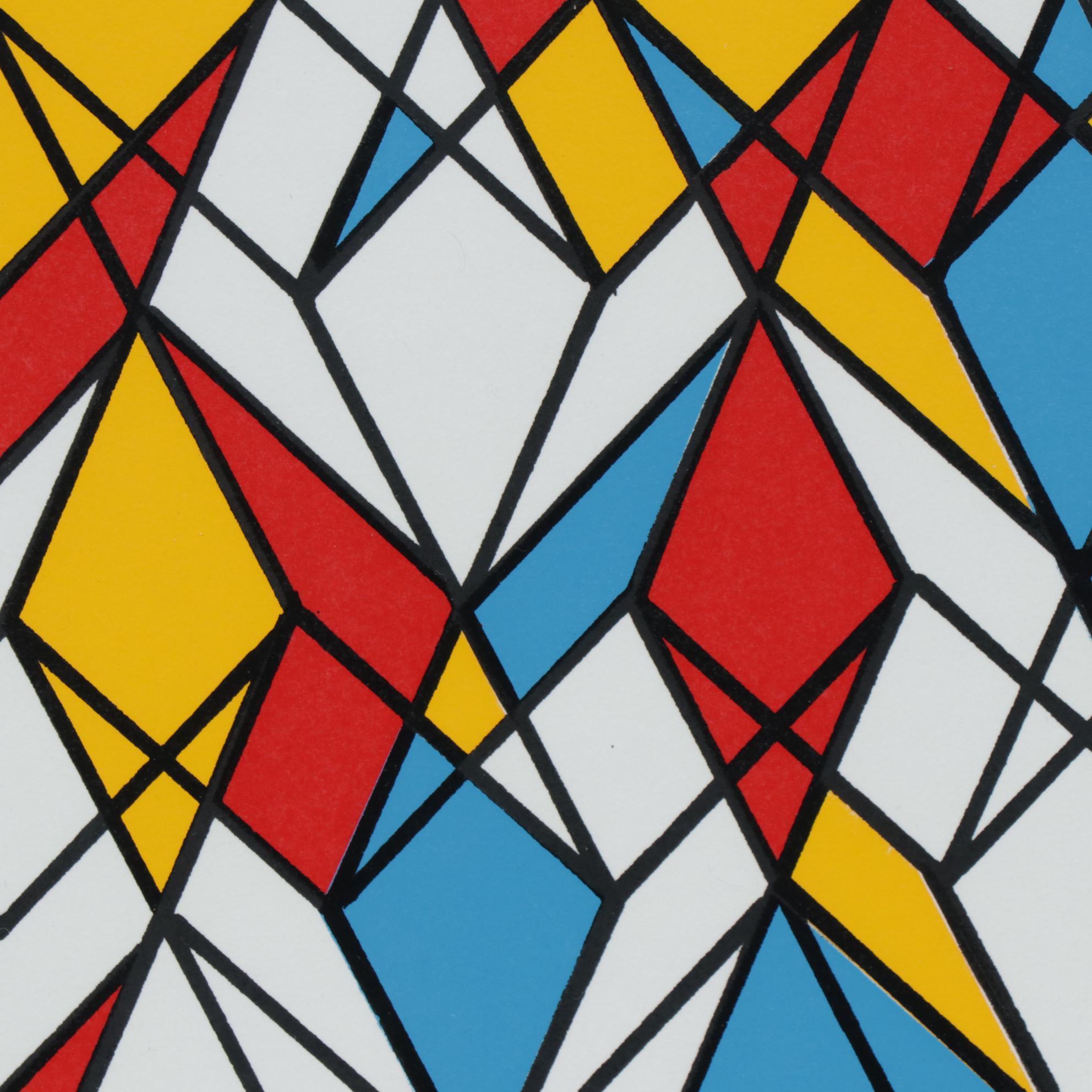 Mario Kujawski Geometric Abstract Serigraph, 1979