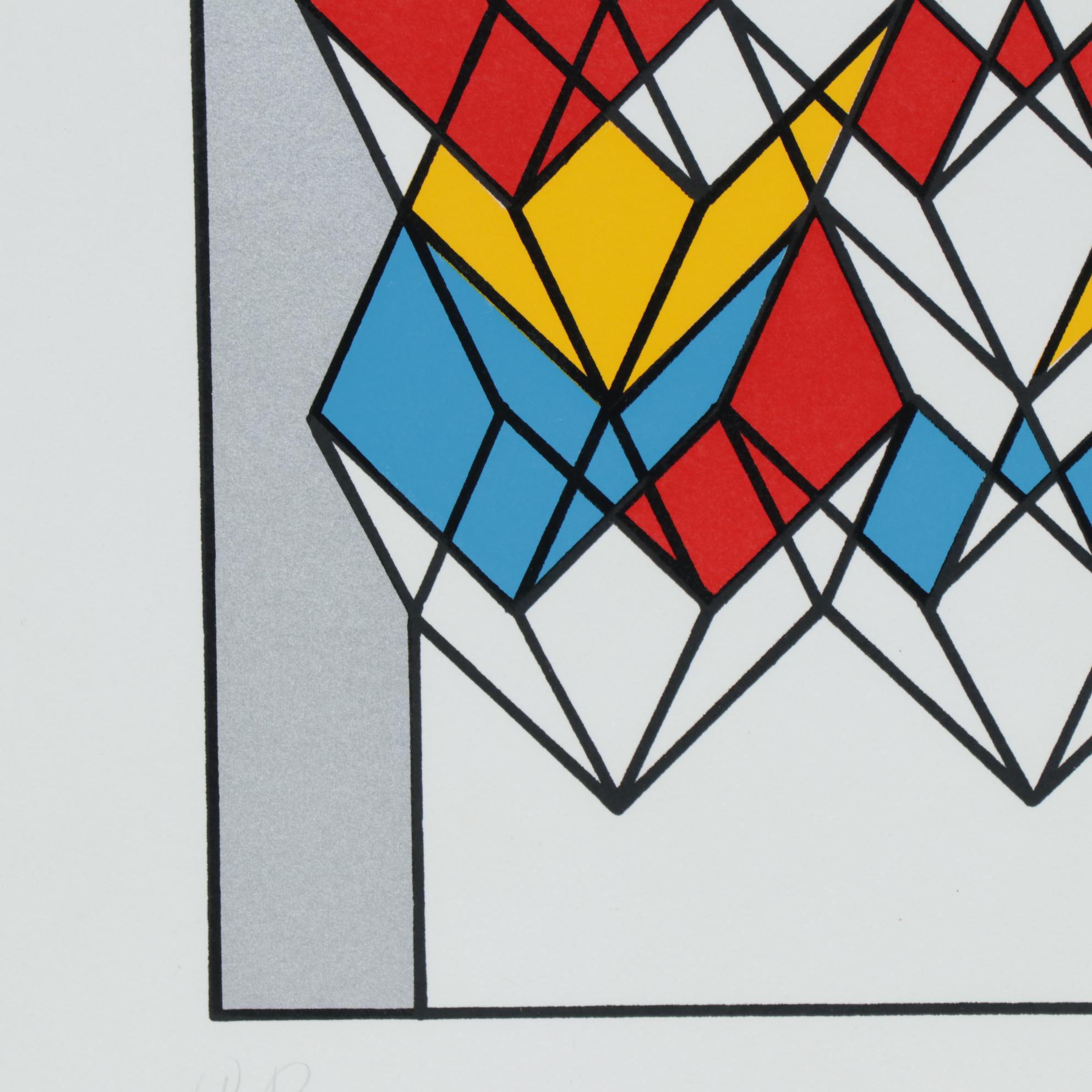 Mario Kujawski Geometric Abstract Serigraph, 1979