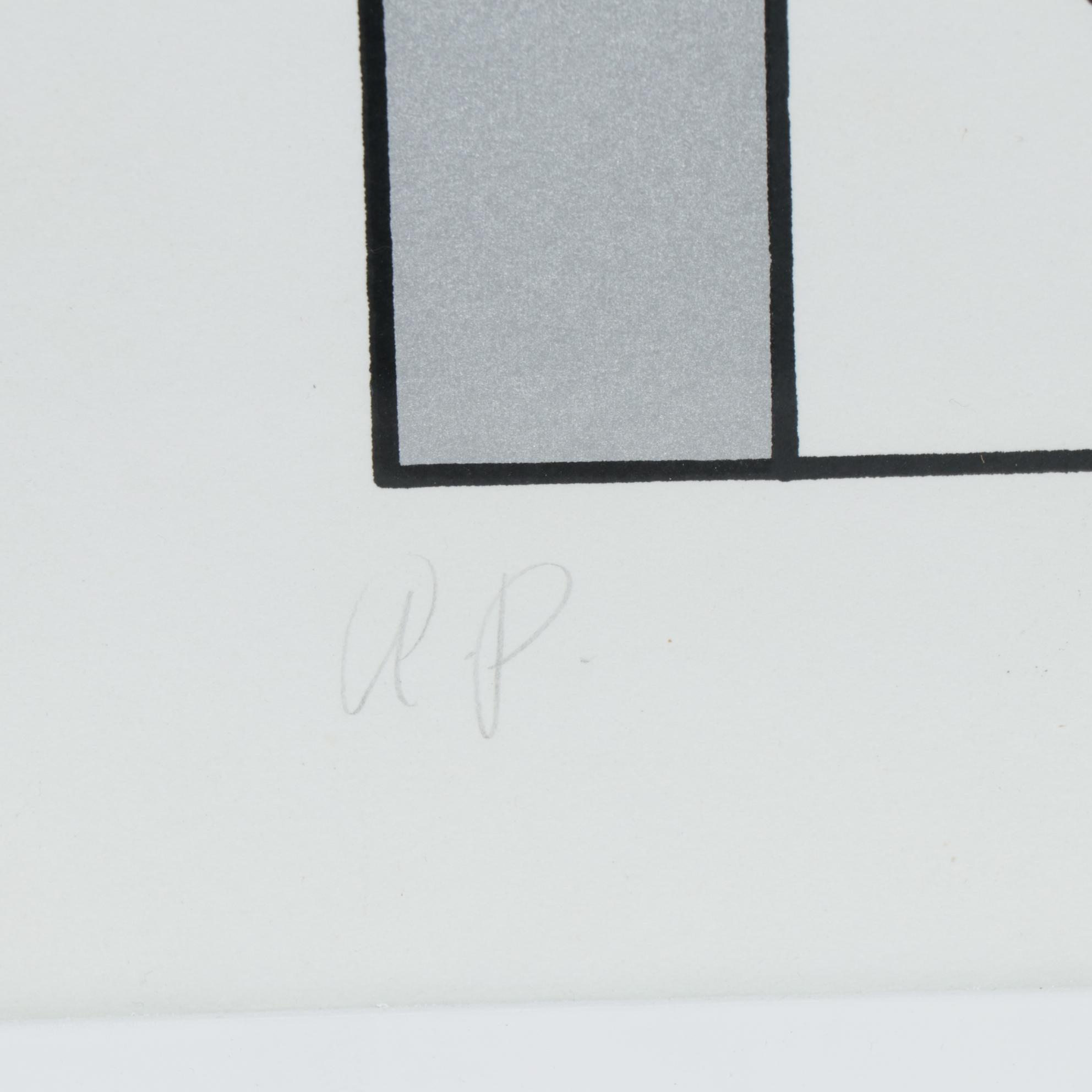 Mario Kujawski Geometric Abstract Serigraph, 1979