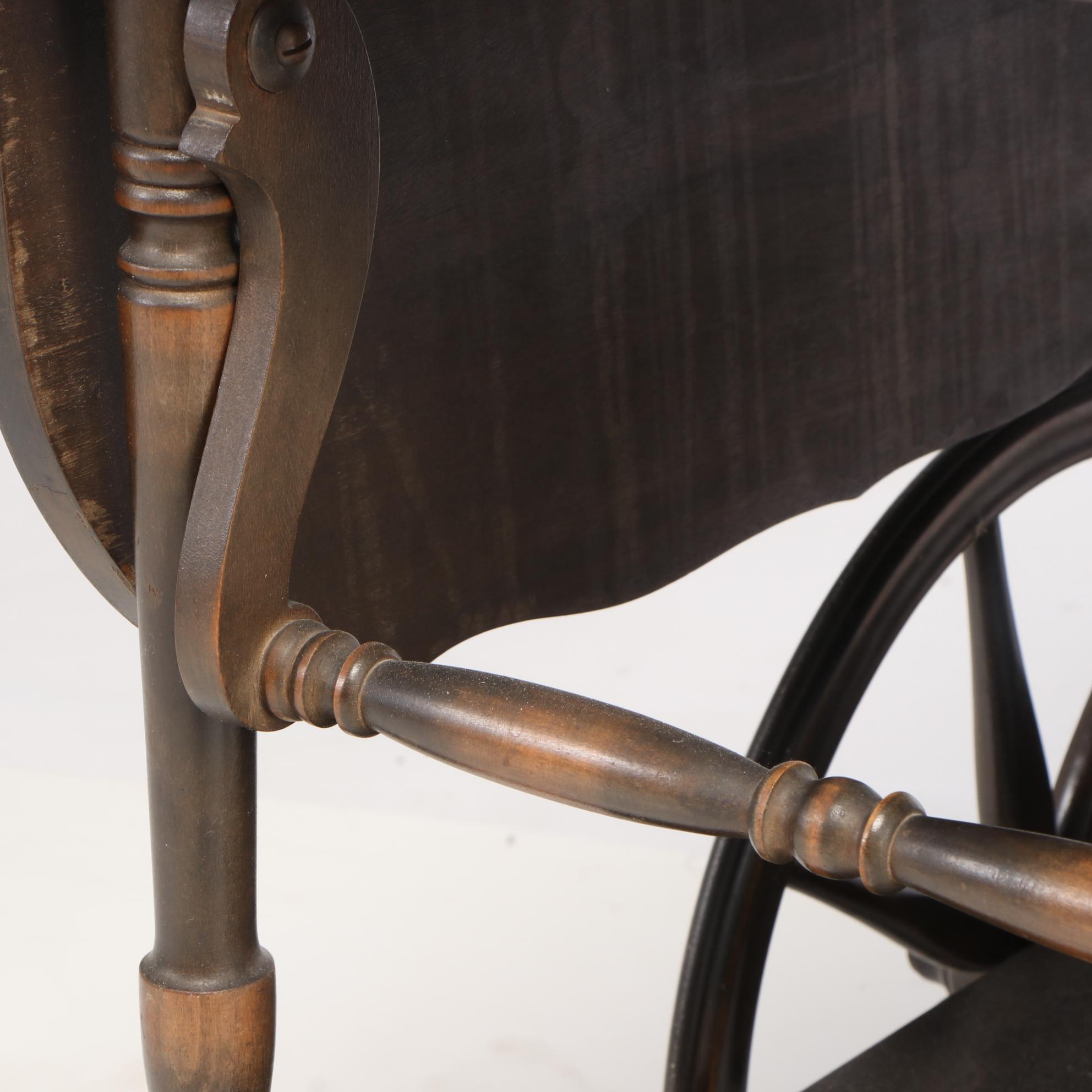 Weathered Wooden Tea Cart with Removable Tray, Mid to Late 20th C.