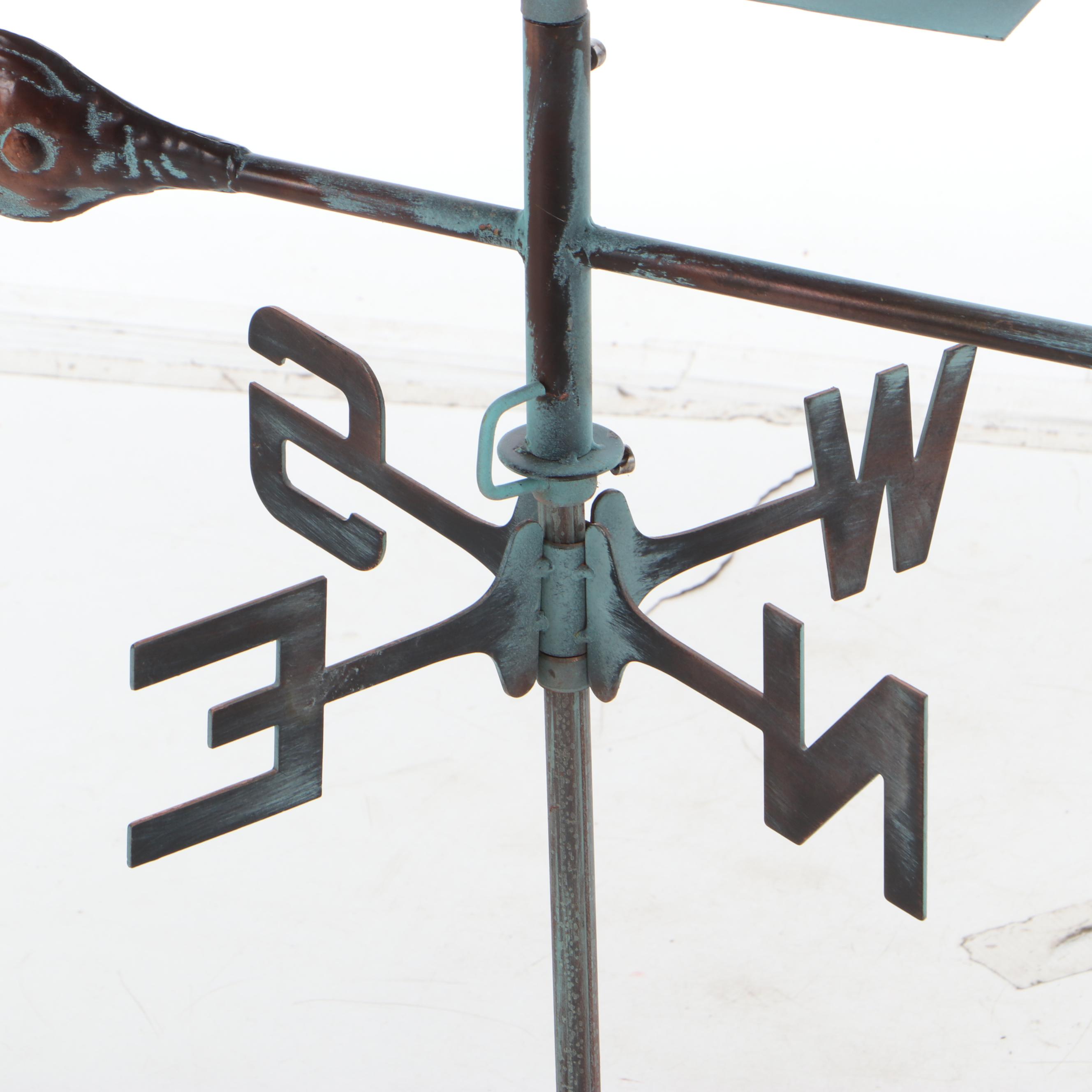 Copper Moose Rooftop Weathervane