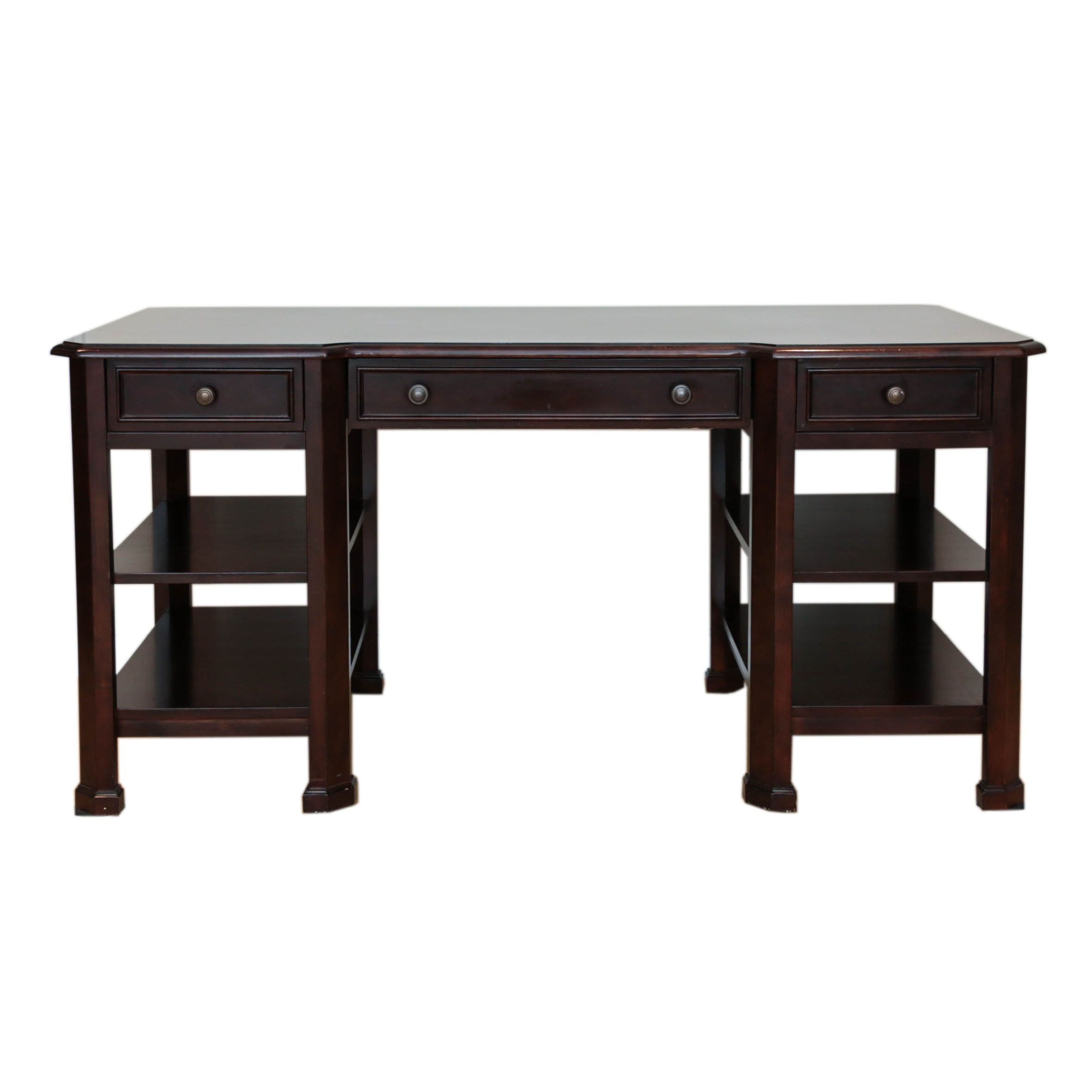 Stanley Furniture Company Wood Writing Desk in Mahogany Finish