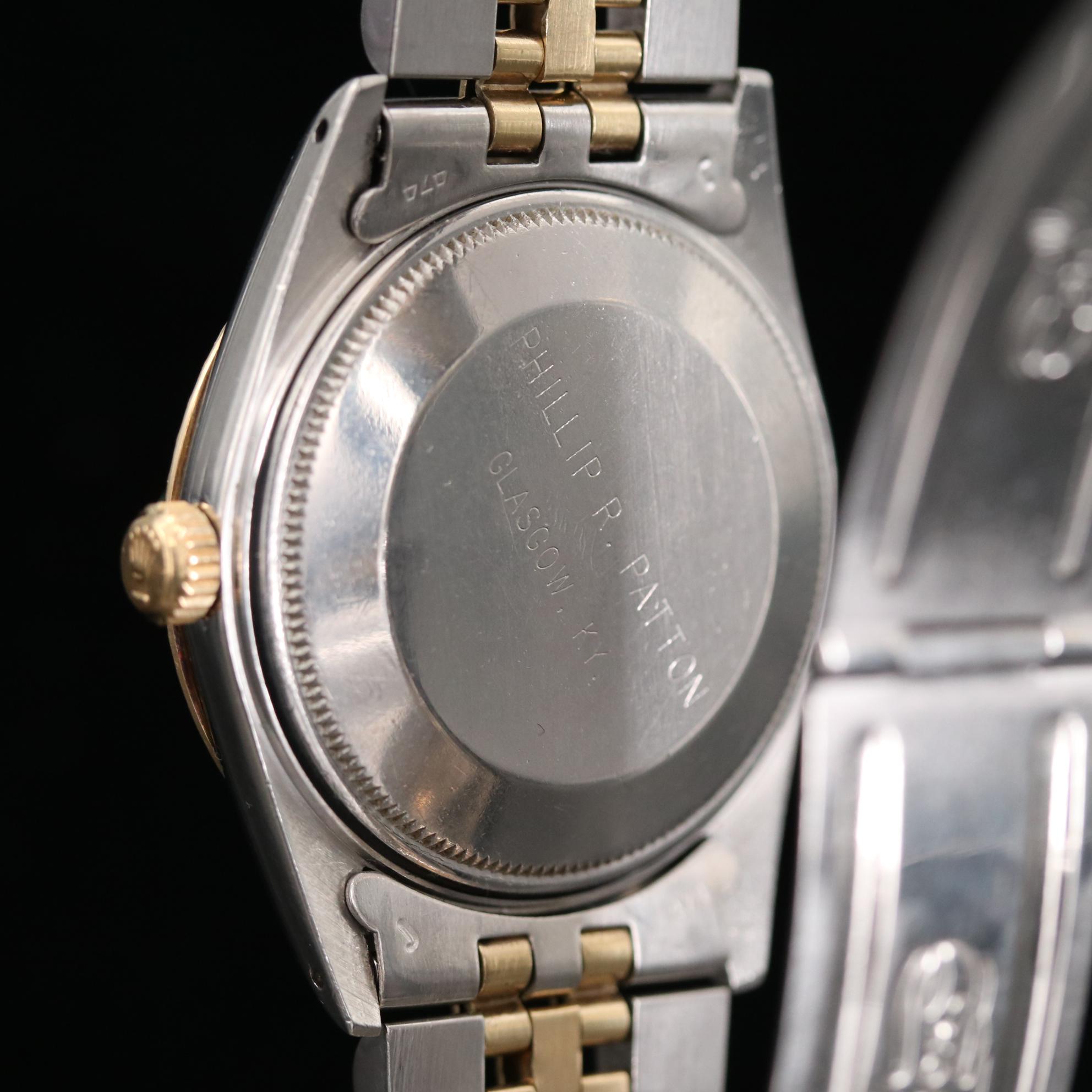 Rolex Date 14K Gold and Stainless Steel Automatic Watch, 1981
