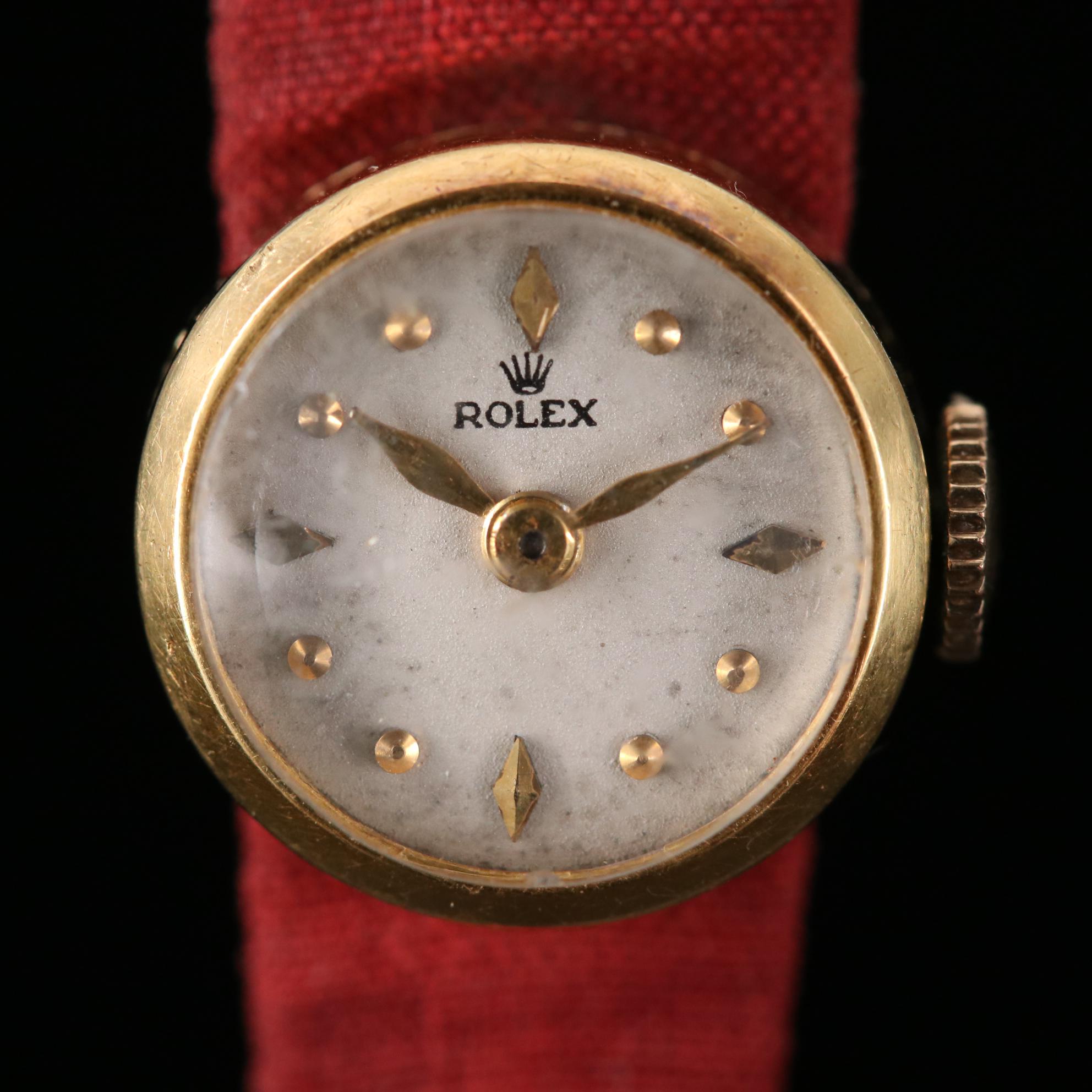 Rolex Orchid Chameleon 18K Yellow Gold Watch, Vintage