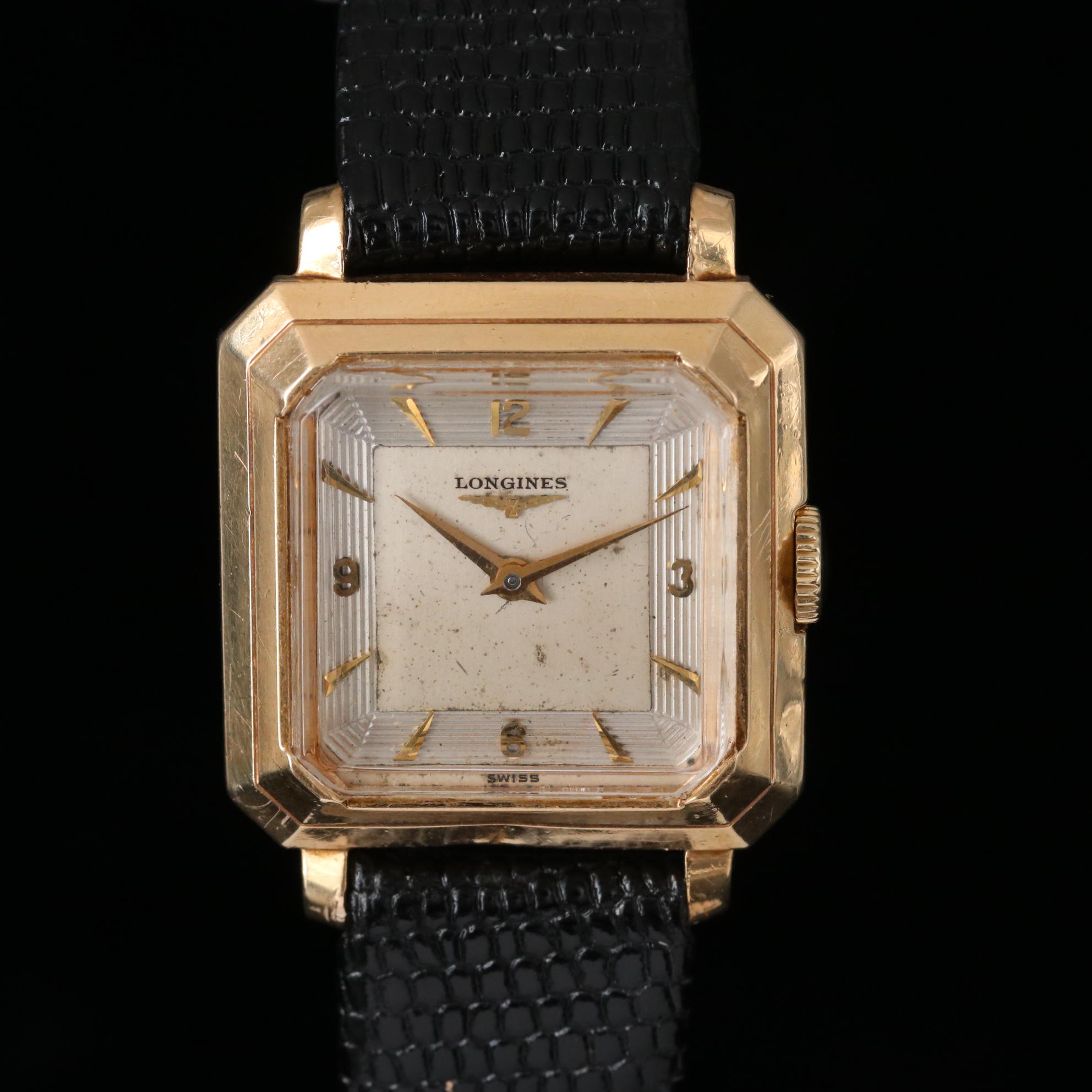 Vintage Longines 14K Yellow Gold Watch, Circa 1948