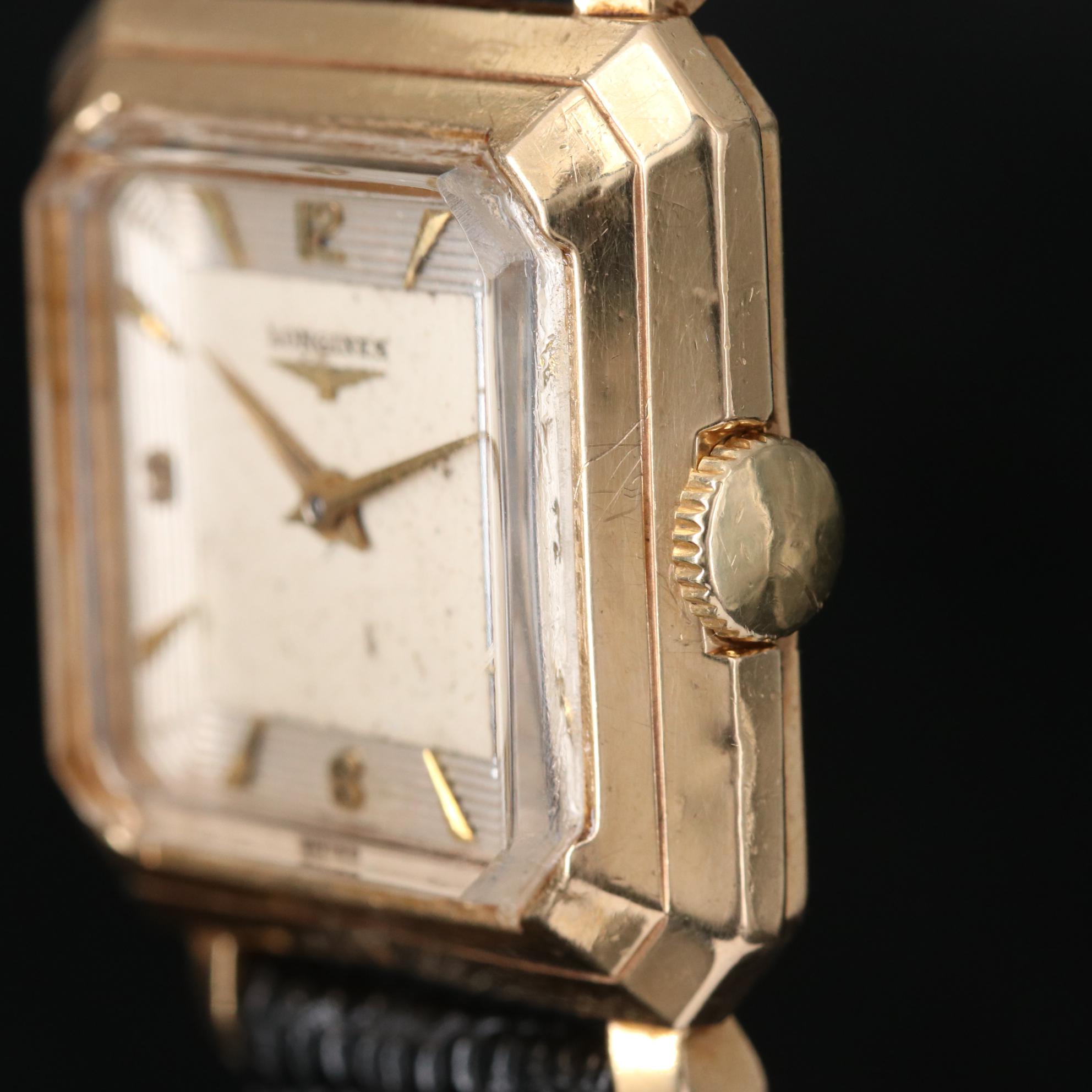 Vintage Longines 14K Yellow Gold Watch, Circa 1948