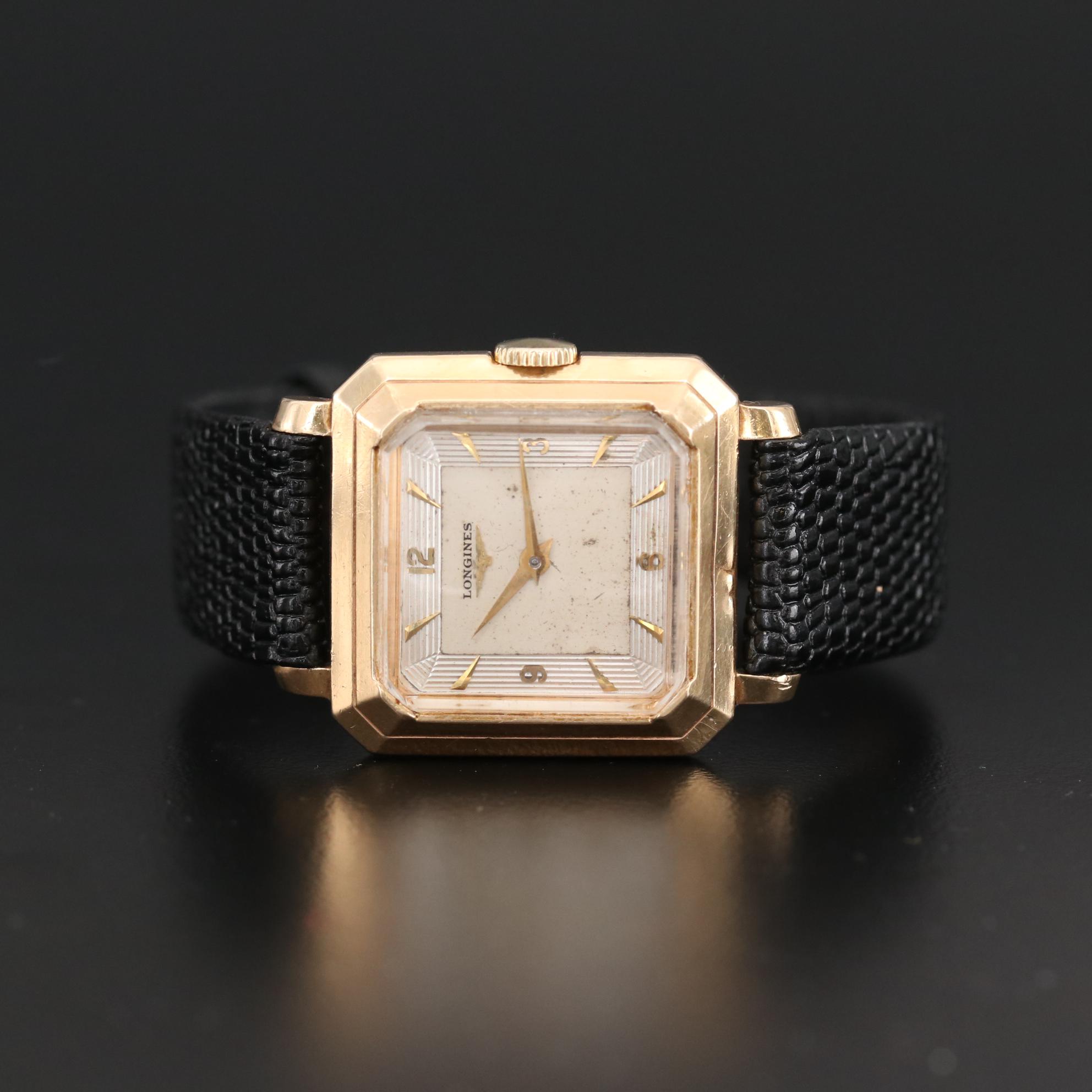 Vintage Longines 14K Yellow Gold Watch, Circa 1948