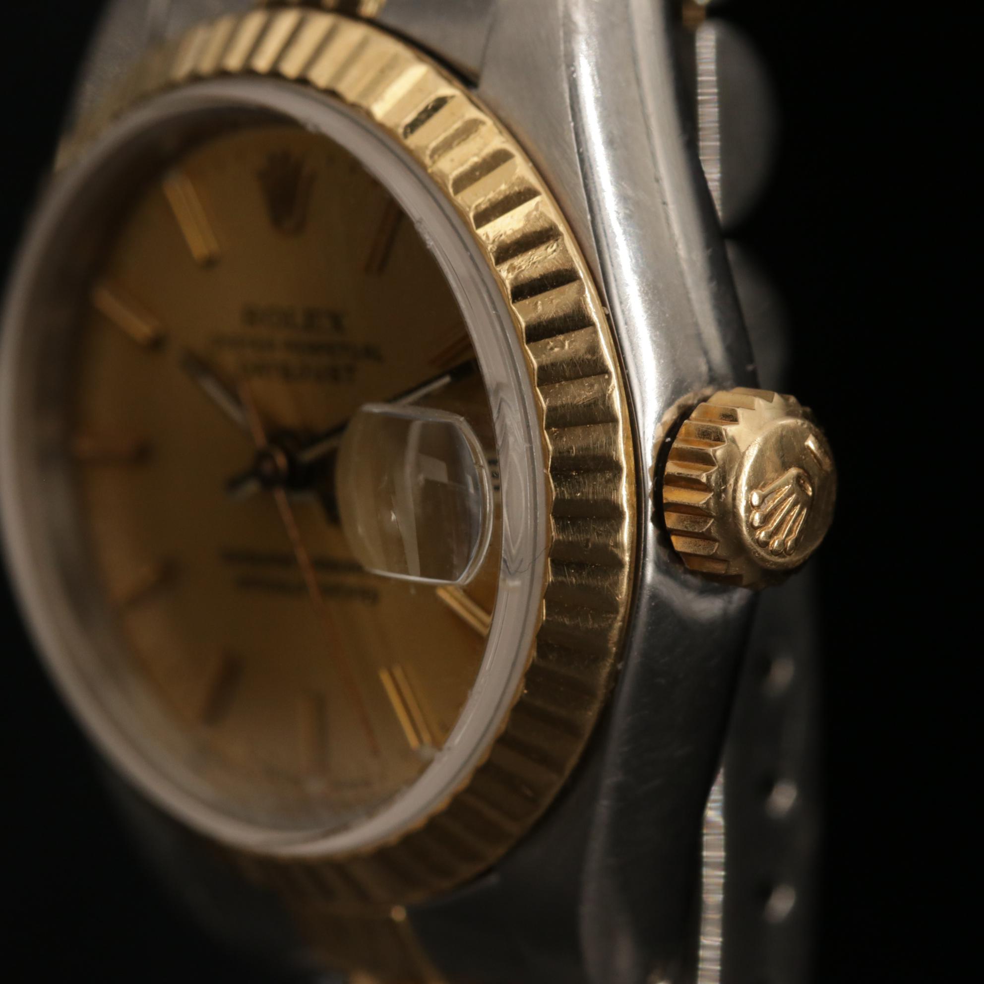 Rolex Datejust 18K Gold And Stainless Steel Automatic Watch, 1987