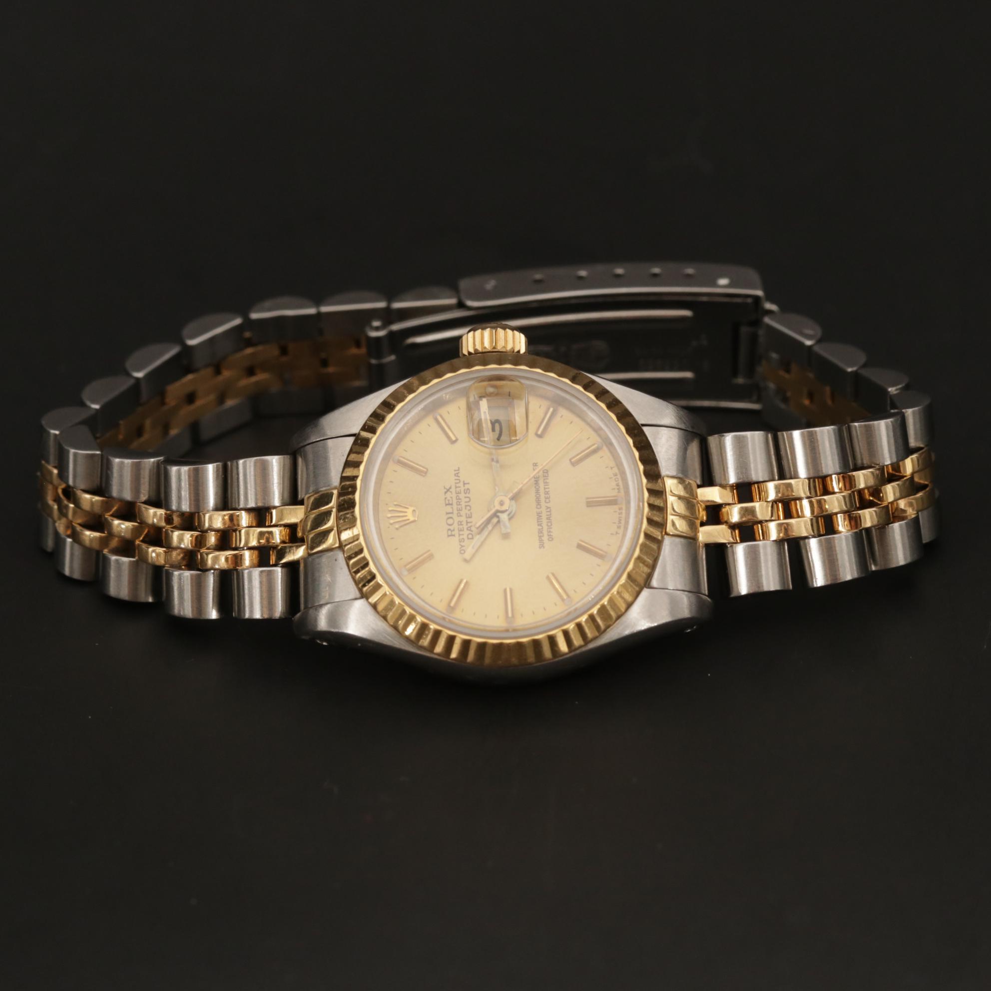 Rolex Datejust 18K Gold And Stainless Steel Automatic Watch, 1987