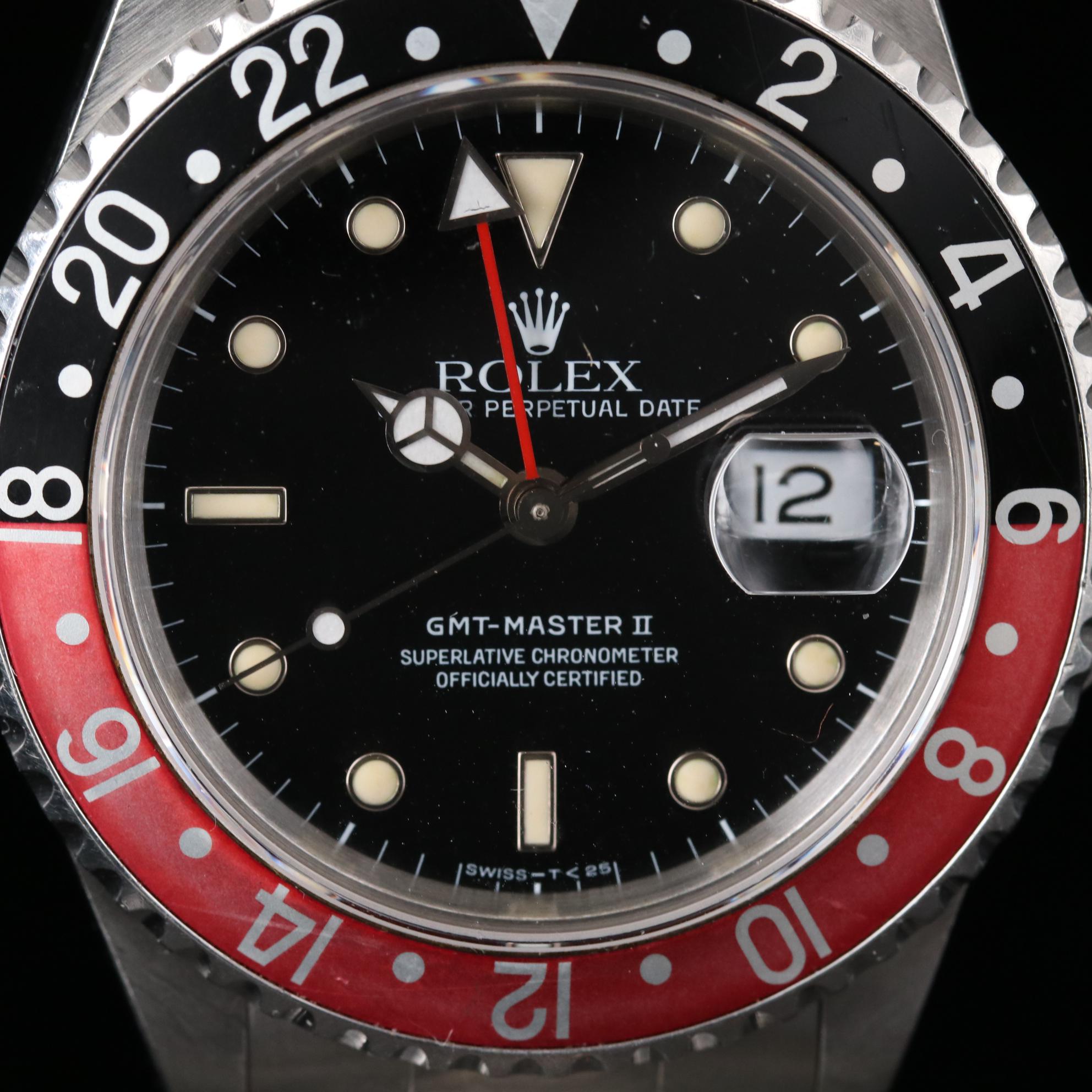 Rolex GMT-Master II "Coke" Stainless Steel Automatic Watch, 1991